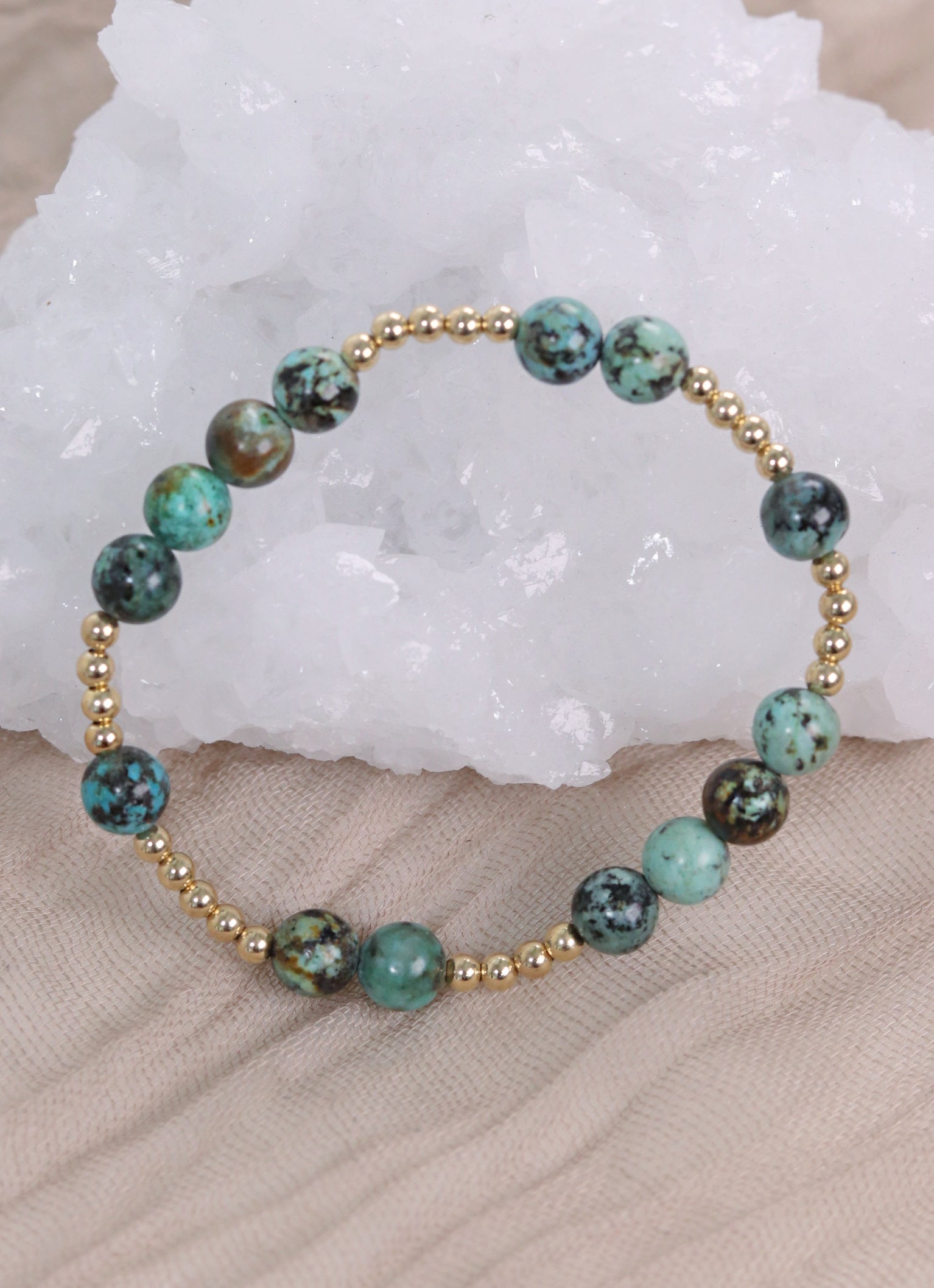 African Turquoise Mini Orbital Bracelet