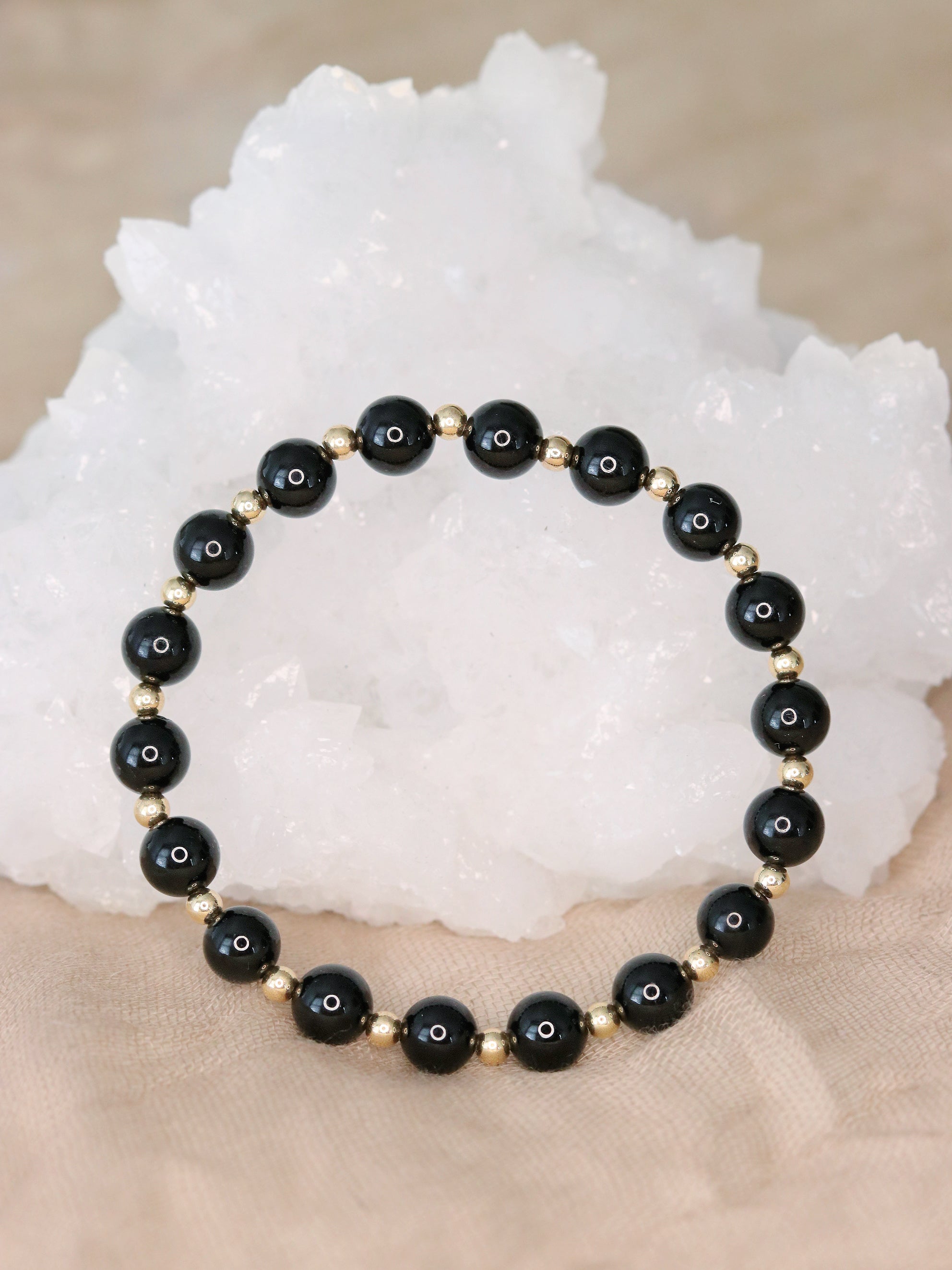 Black Tourmaline Mini Satellite Bracelet
