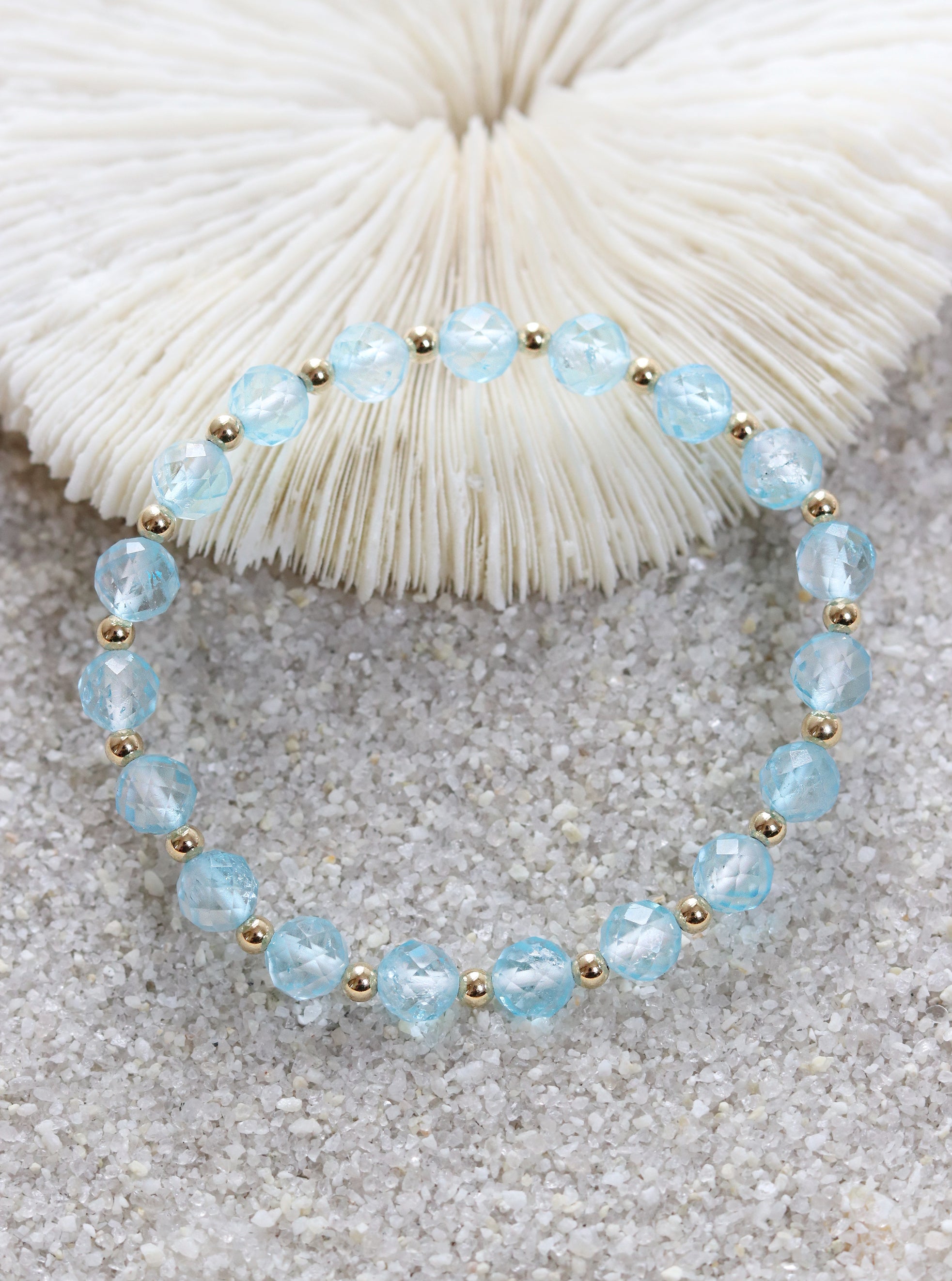 Faceted Blue Topaz Mini Satellite Bracelet (Limited Edition)