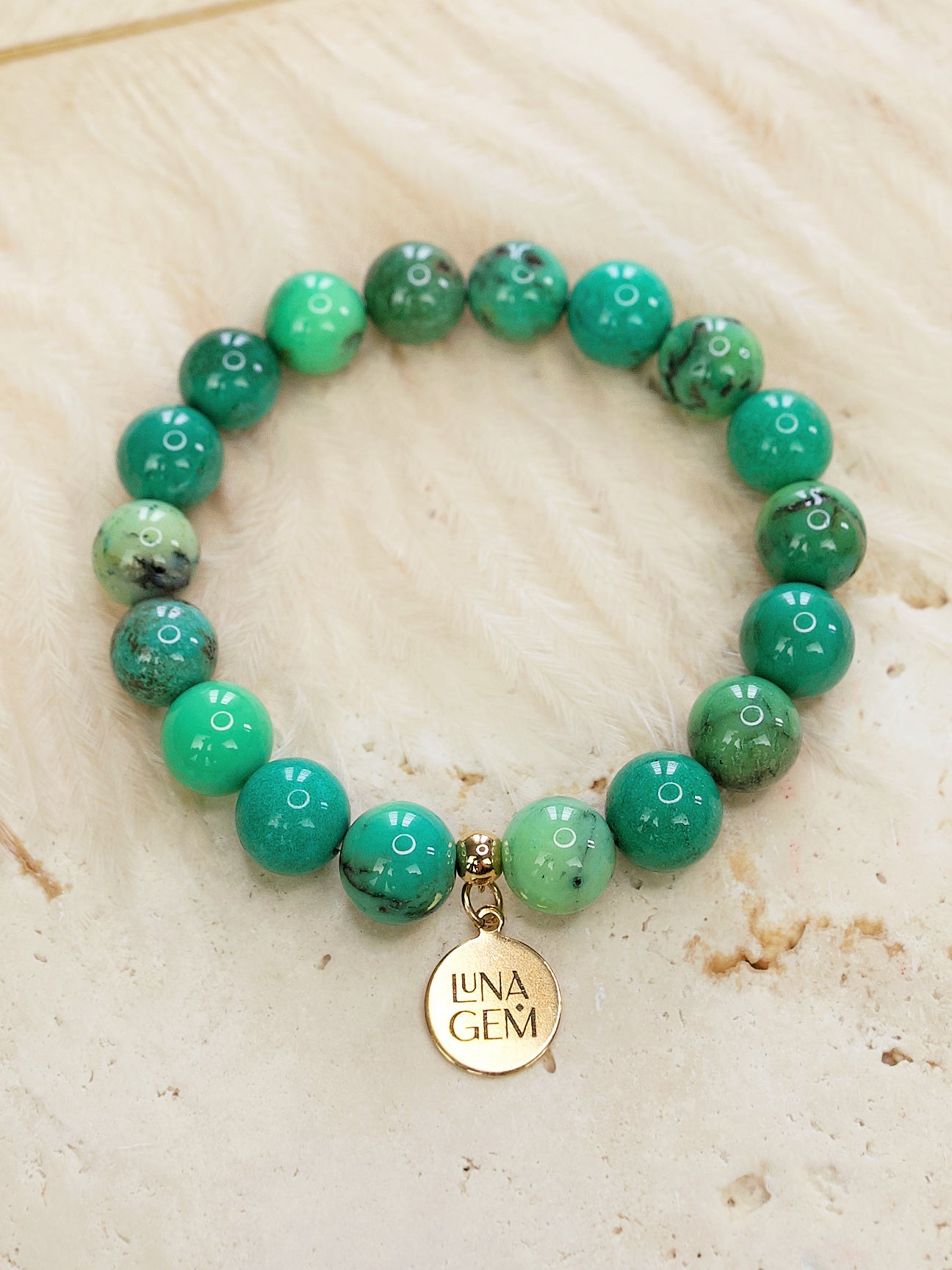 Chrysoprase Charmed Bracelet