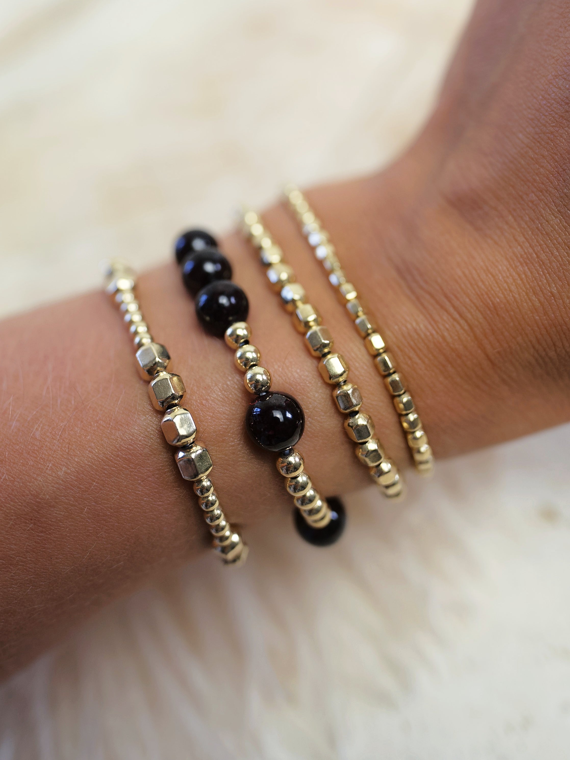 Black Tourmaline Orbital Bracelet