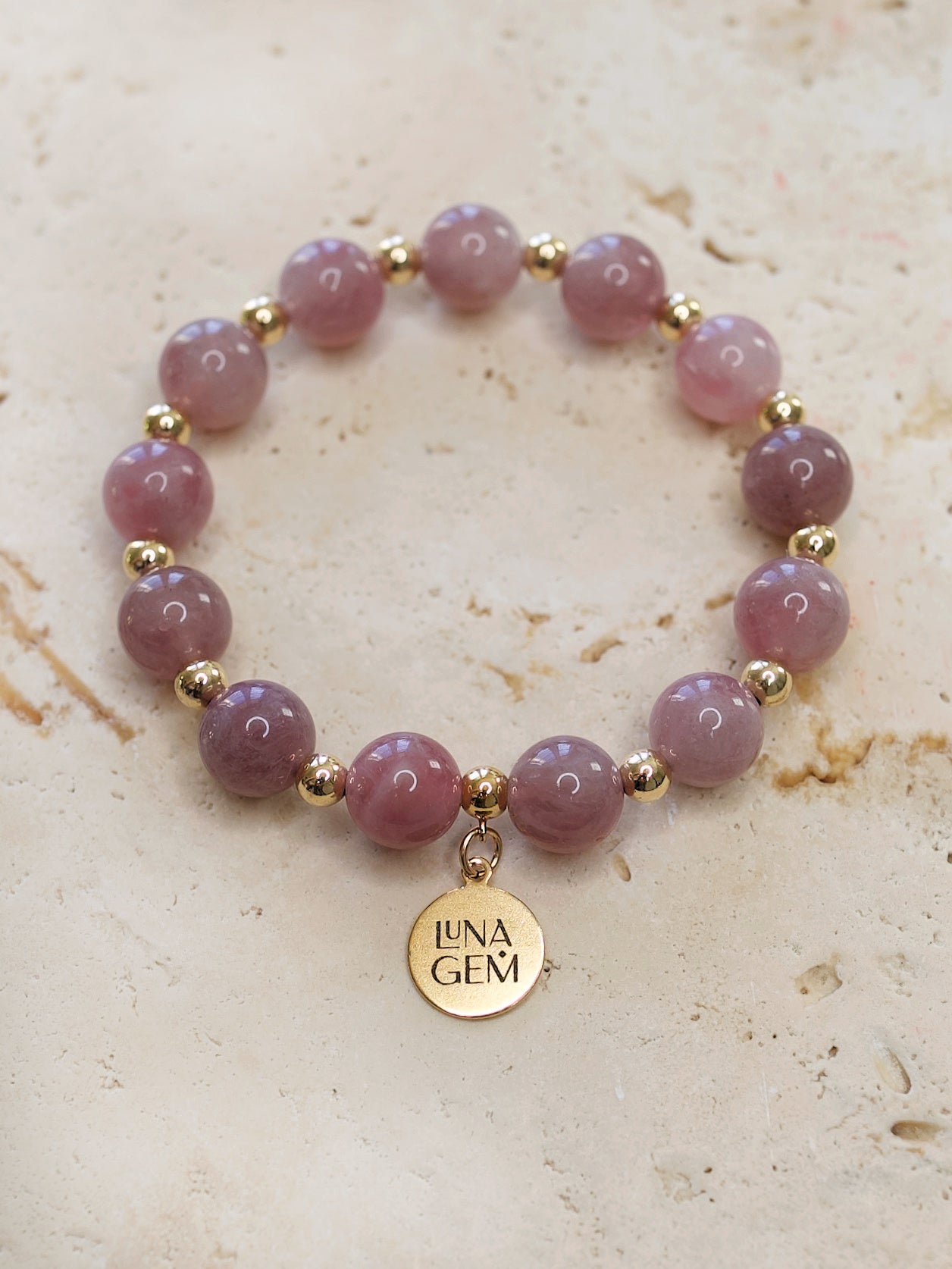 Madagascar Rose Quartz Charmed Satellite Bracelet