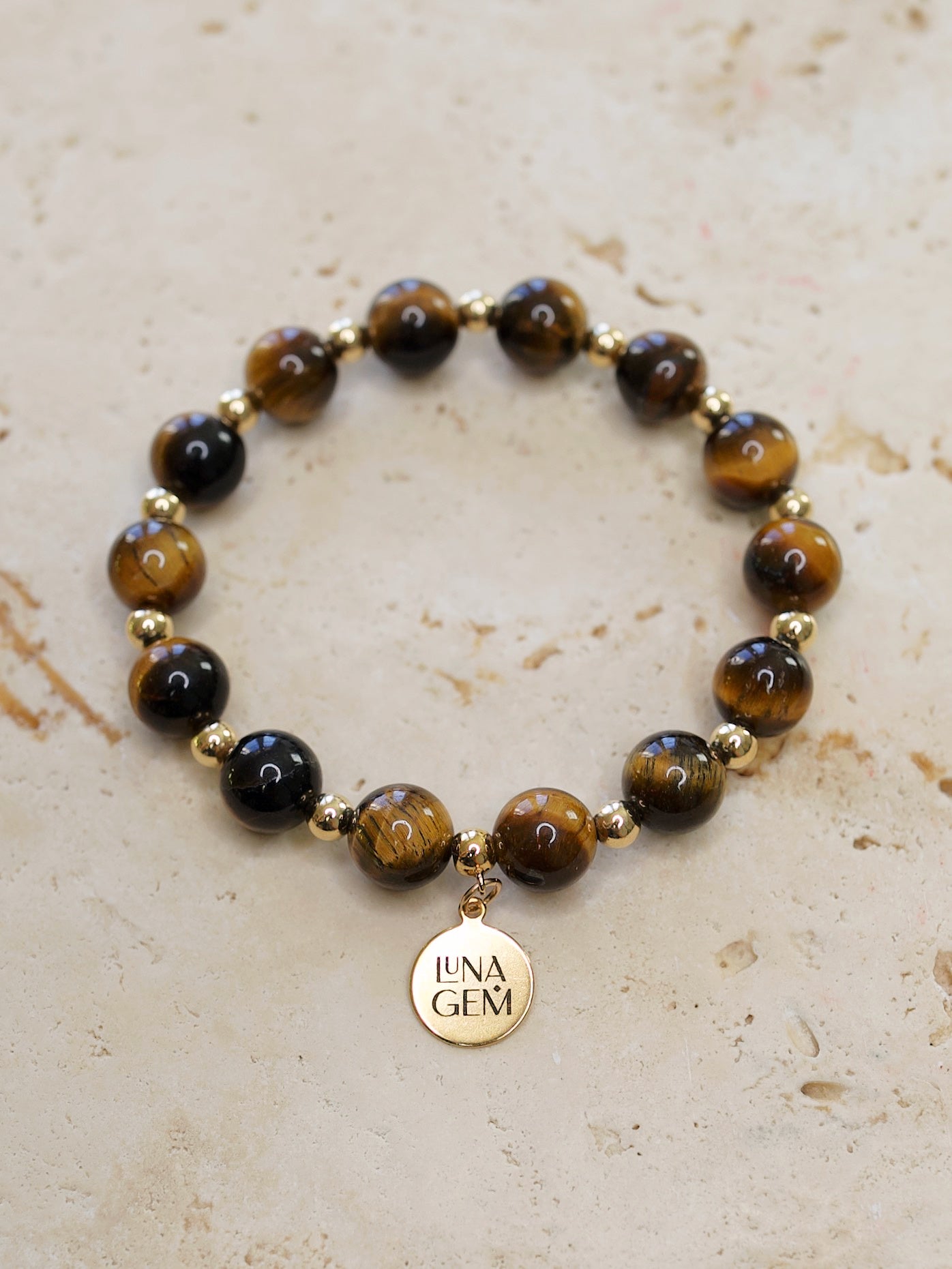 Tigers Eye Charmed Satellite Bracelet