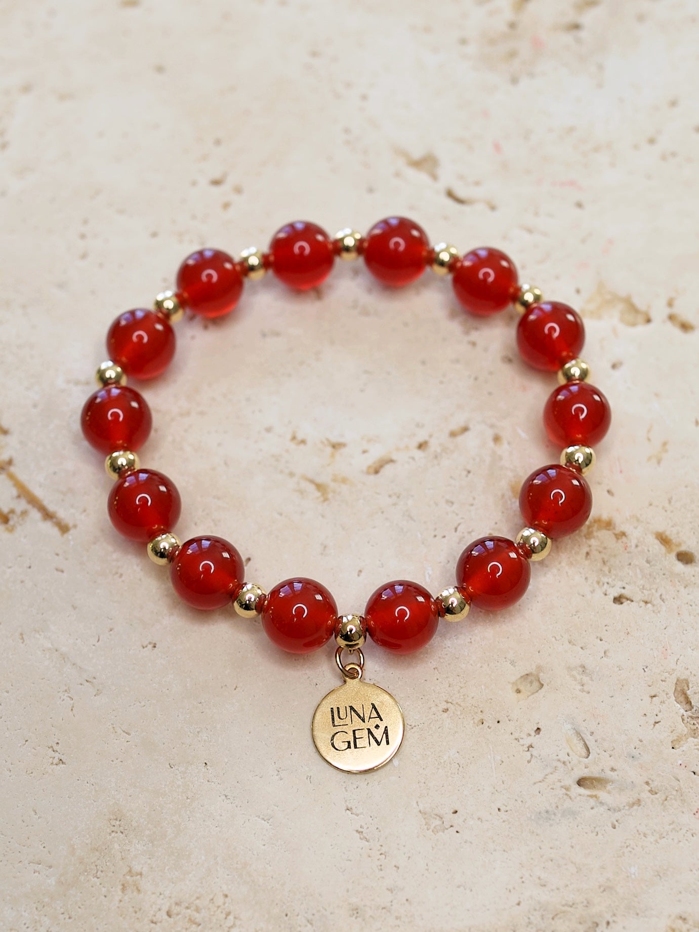 Carnelian Charmed Satellite Bracelet