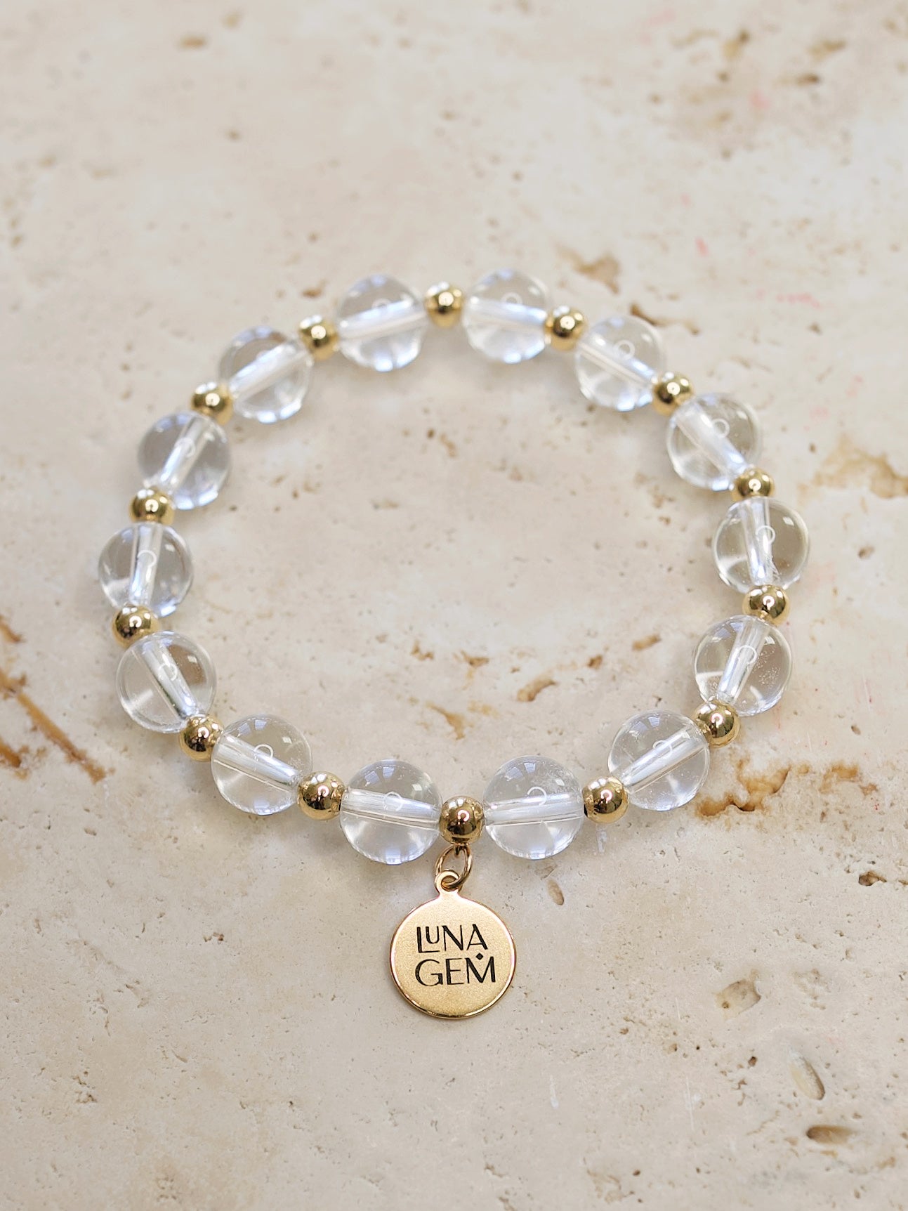 Clear Quartz Charmed Satellite Bracelet