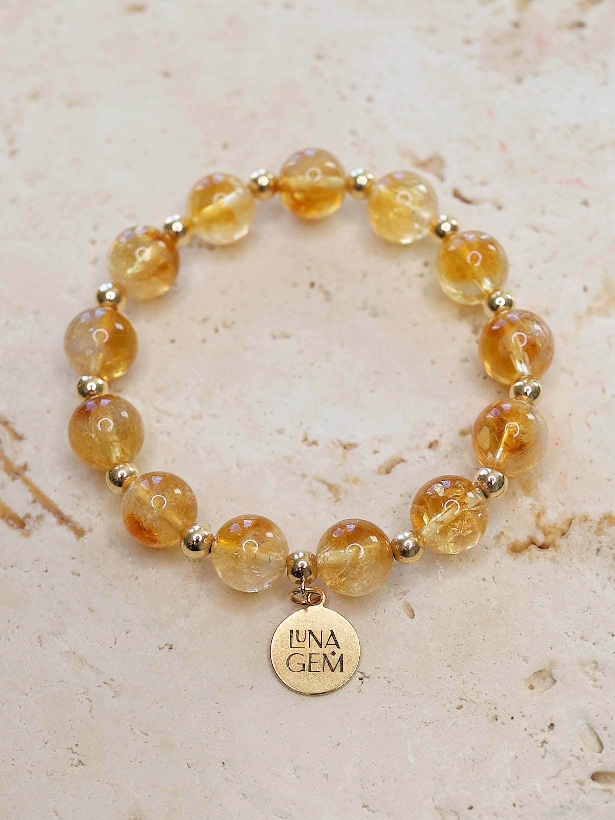 Citrine Charmed Satellite Bracelet