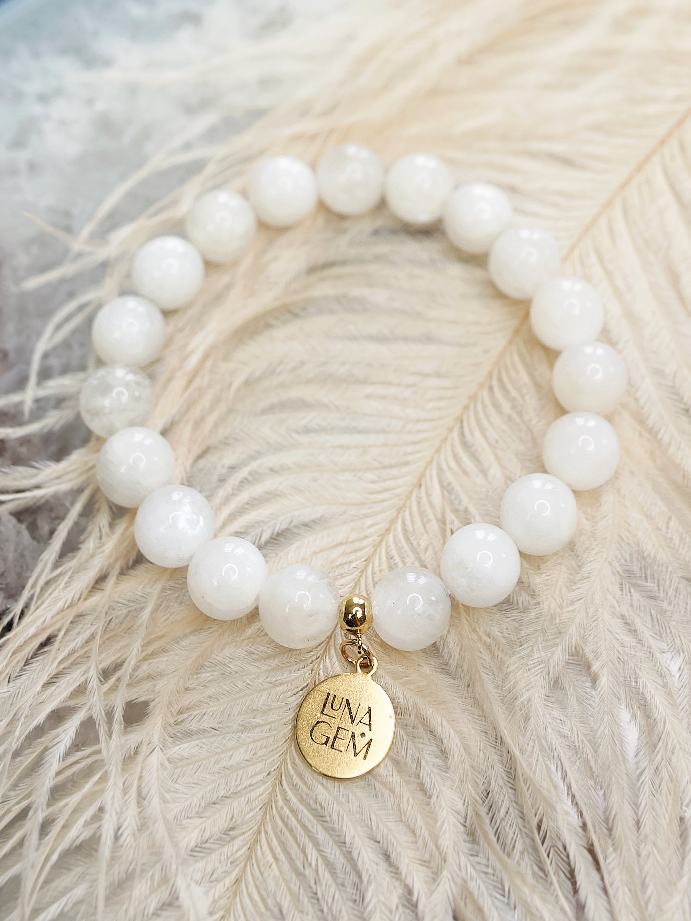 White Jade Charmed Bracelet