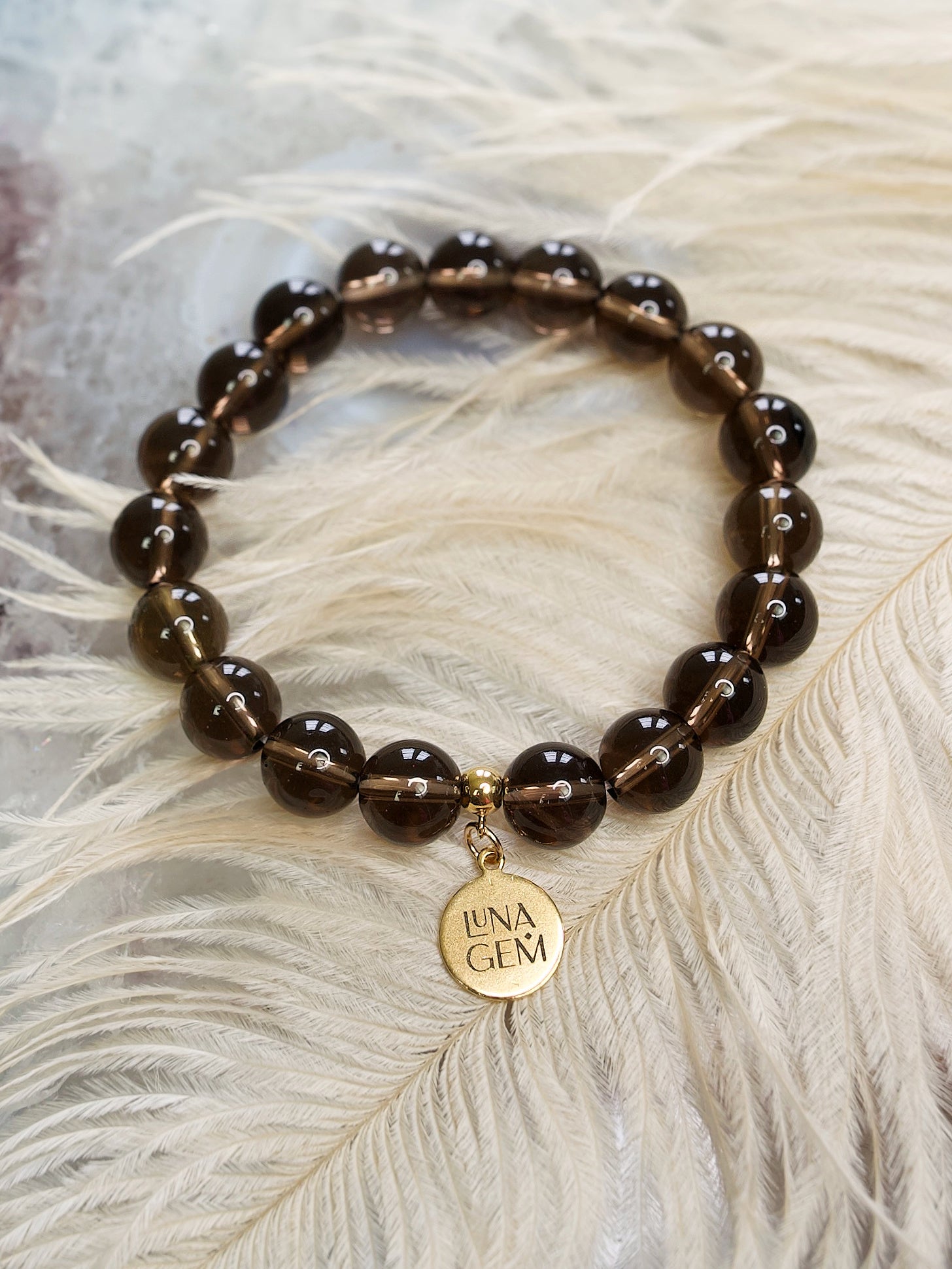 Smokey Quartz Charmed Bracelet