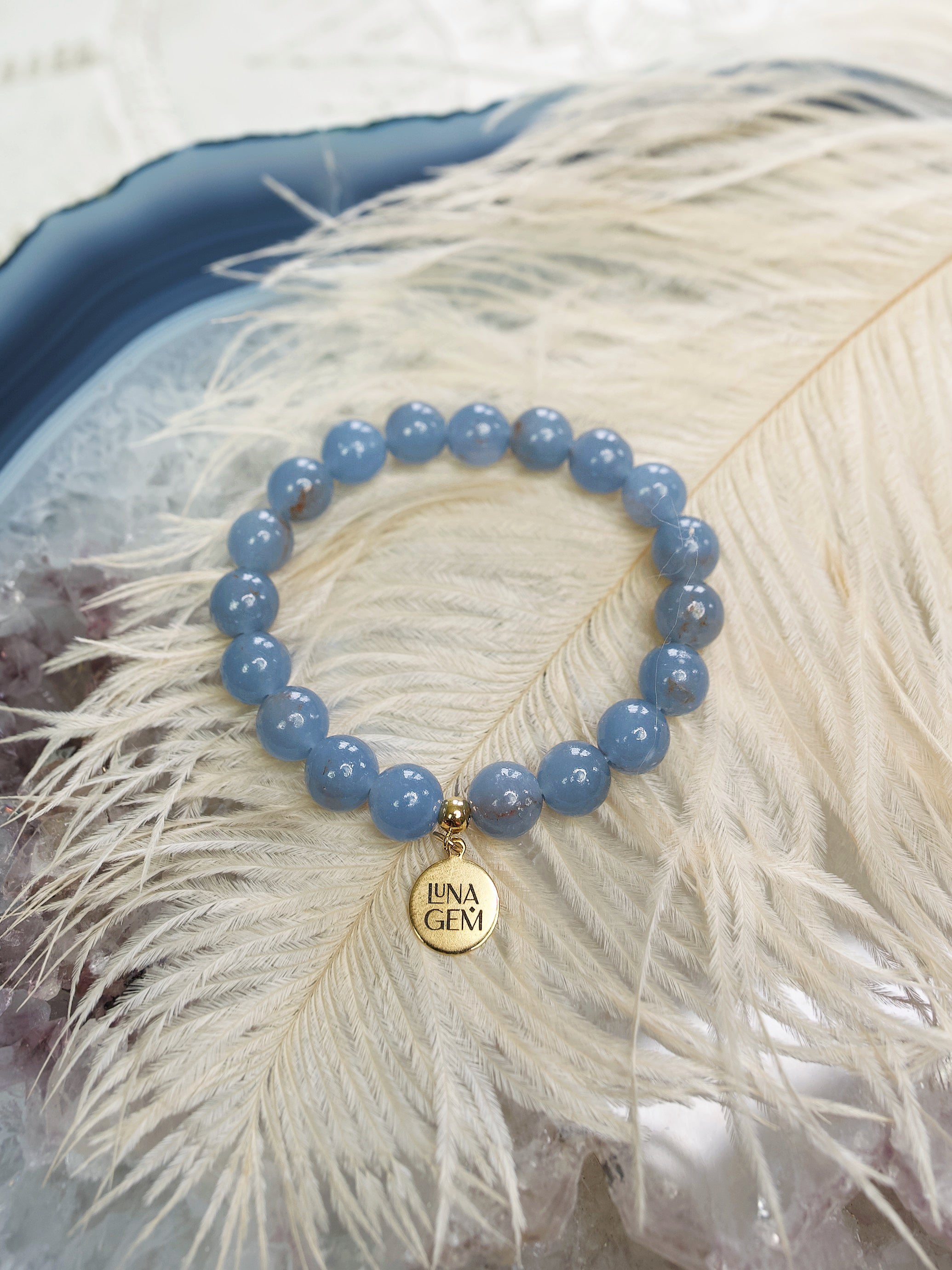 Angelite Charmed Bracelet