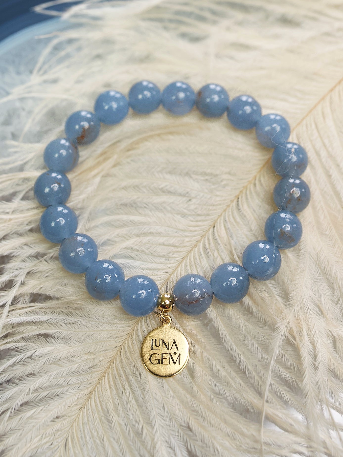 Angelite Charmed Bracelet