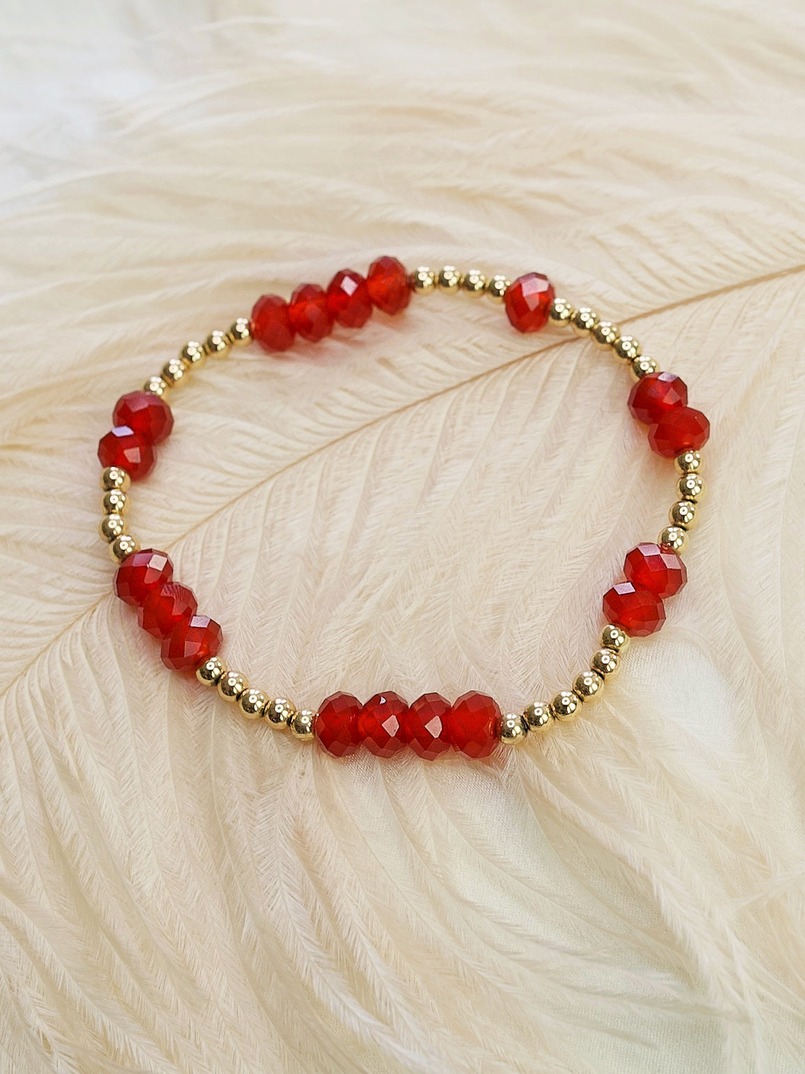 Carnelian Faceted Mini Orbital Bracelet