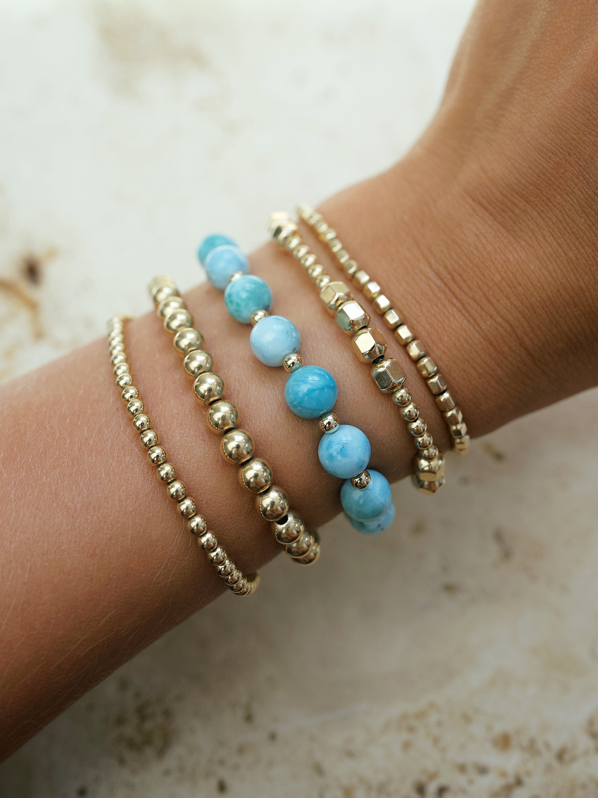 Larimar Mini Satellite Bracelet