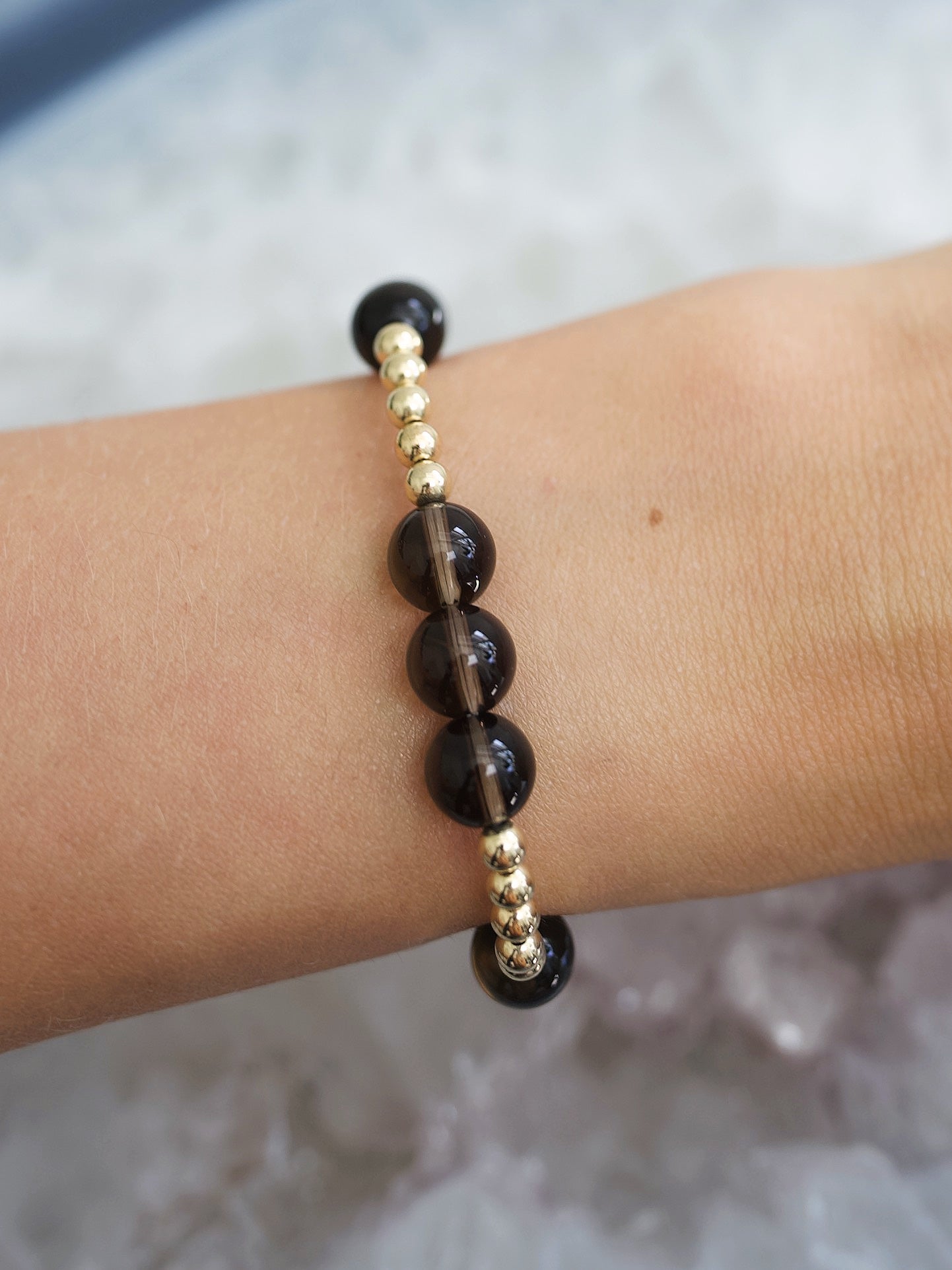 Smokey Quartz Orbital Bracelet