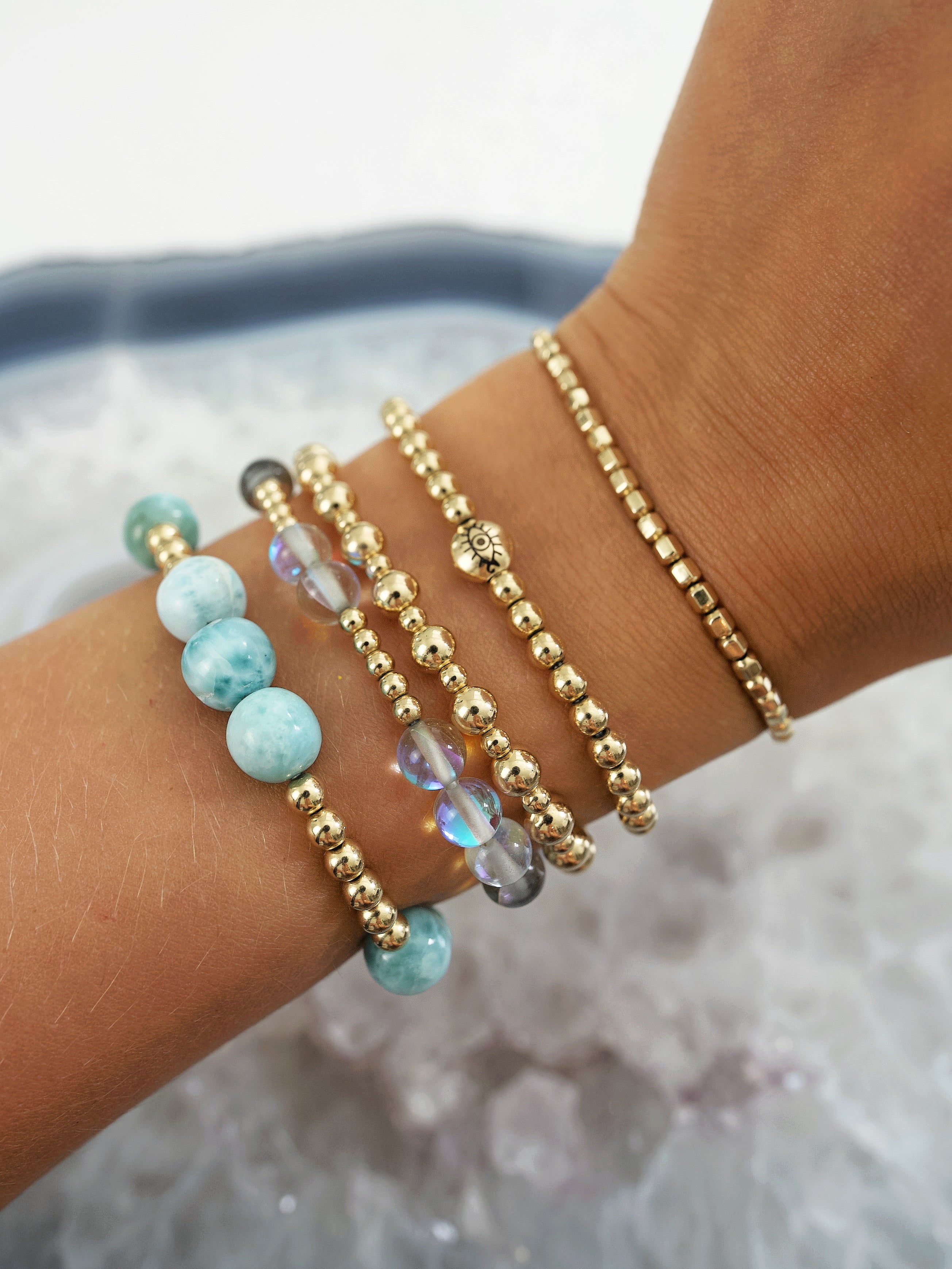 Larimar Orbital Bracelet