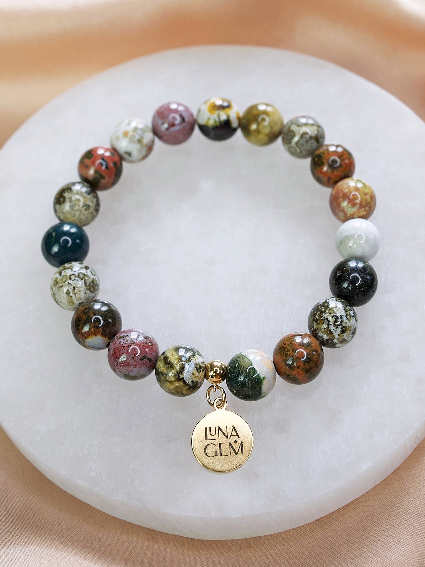 Ocean Jasper Charmed Bracelet