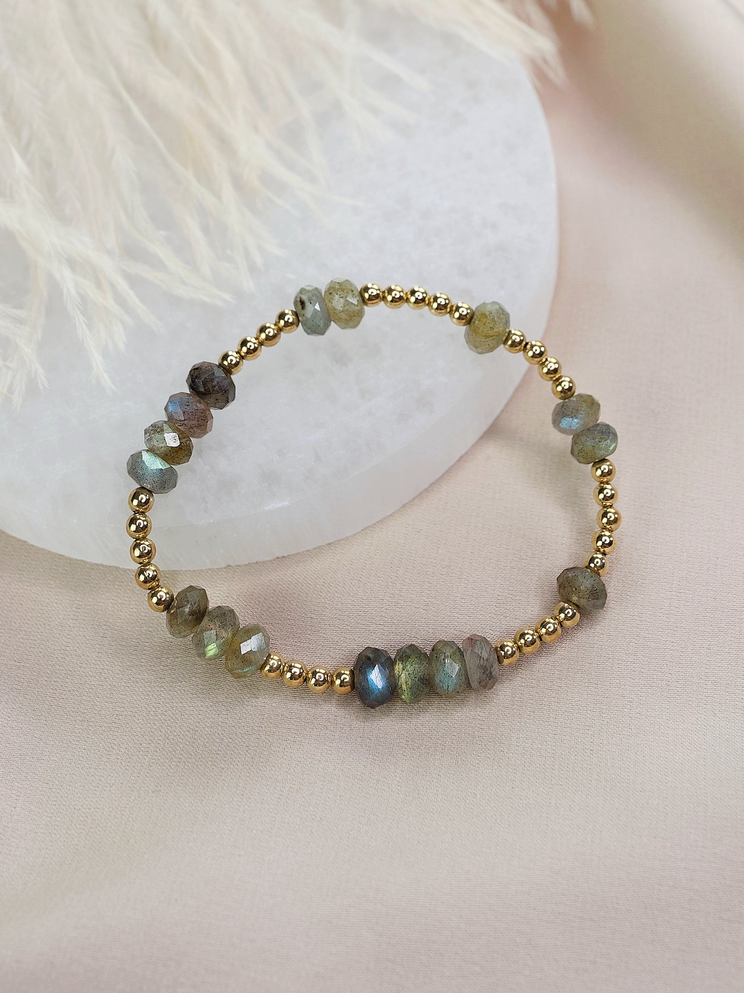 Labradorite Faceted Mini Orbital Bracelet
