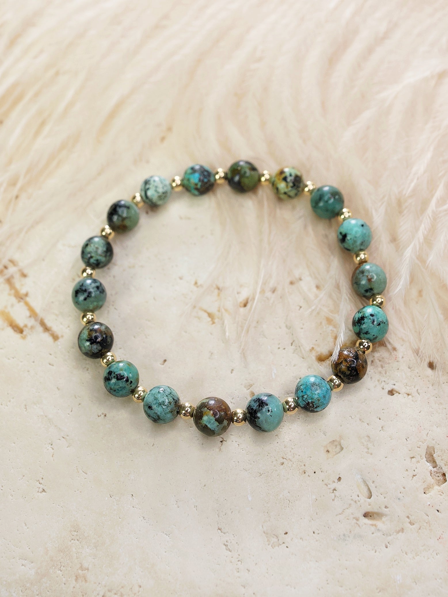 African Turquoise Mini Satellite Bracelet