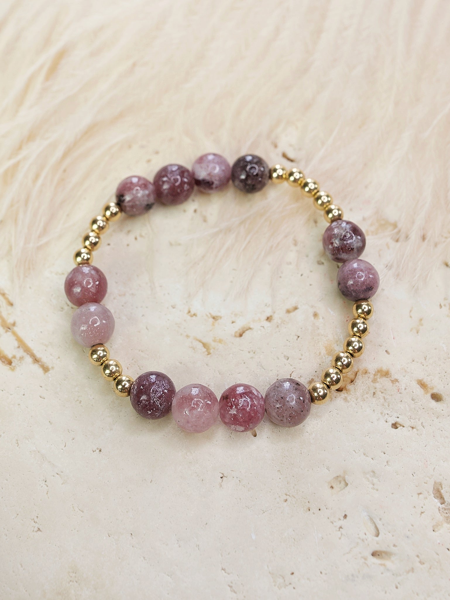 Light Lepidolite Orbital Bracelet