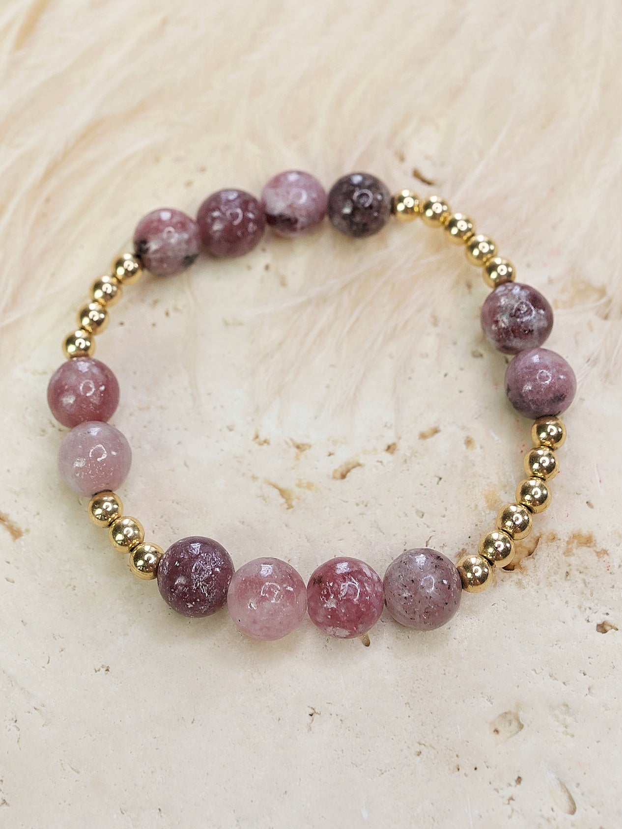 Light Lepidolite Orbital Bracelet