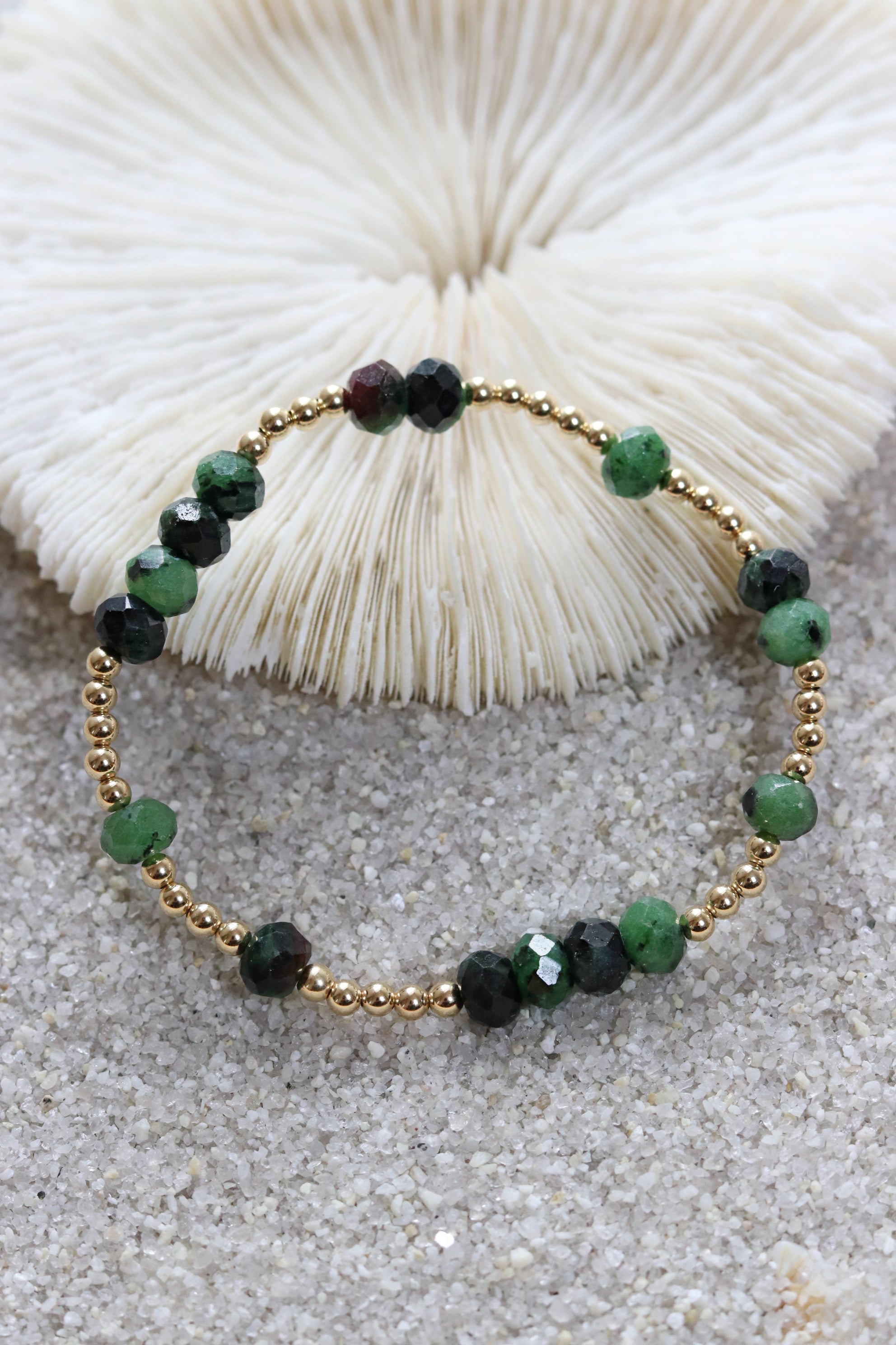 Ruby Zoisite Faceted Mini Orbital Bracelet (Limited Edition)