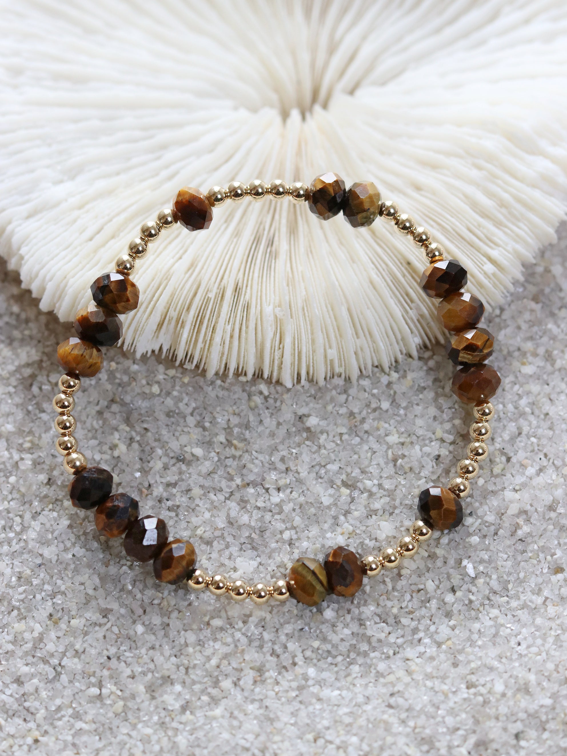 Tigers Eye Faceted Mini Orbital Bracelet