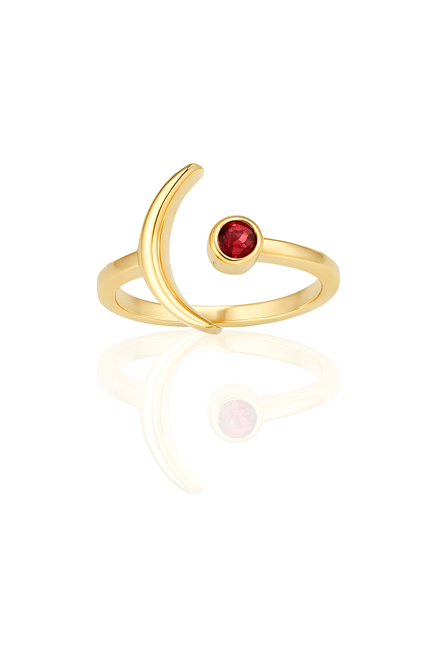 Garnet Eclipse Ring