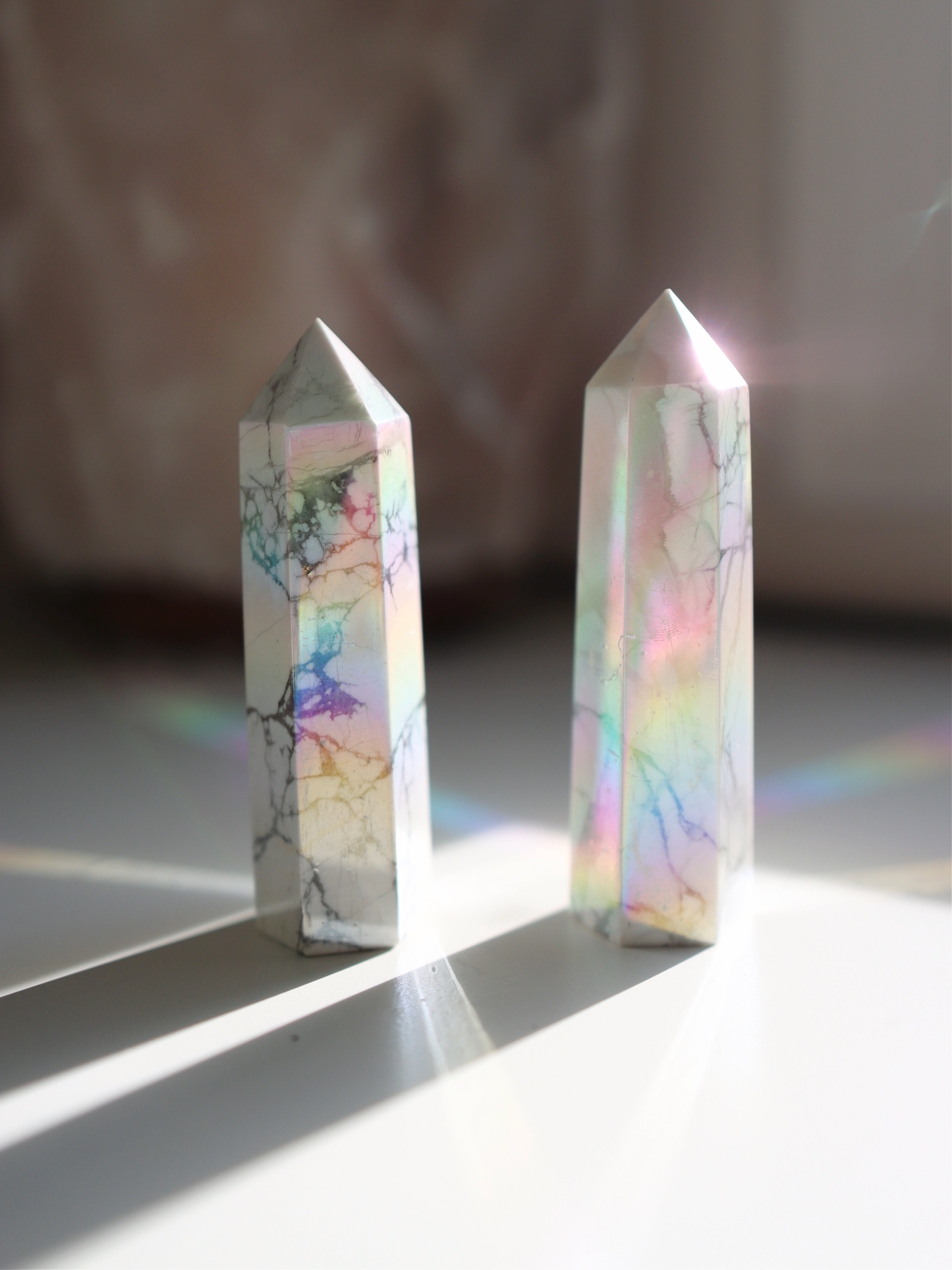 Angel Aura Howlite Tower