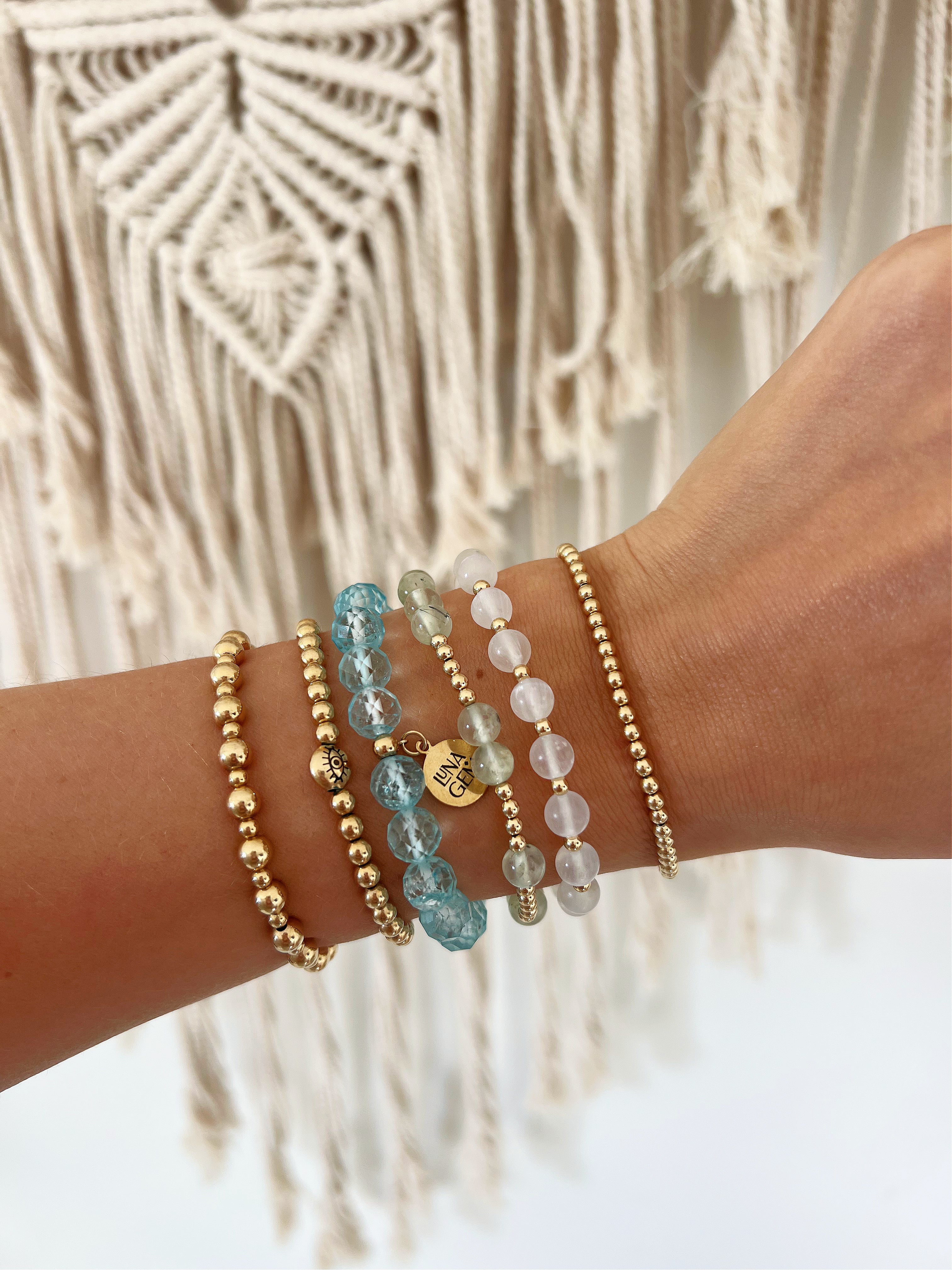 Blue Topaz Faceted Charmed Bracelet (Limited Edition)