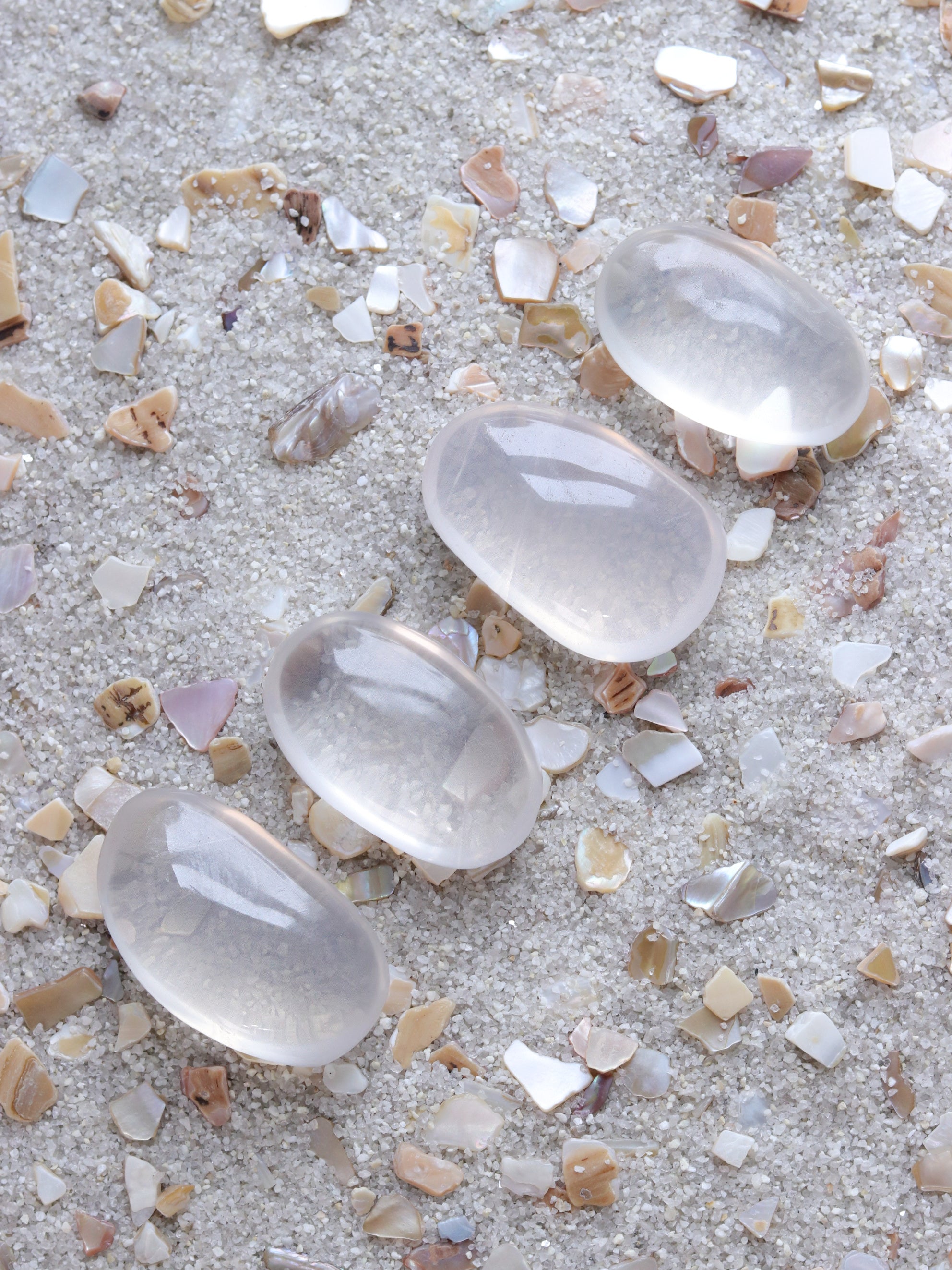 Moon Quartz Palm Stone