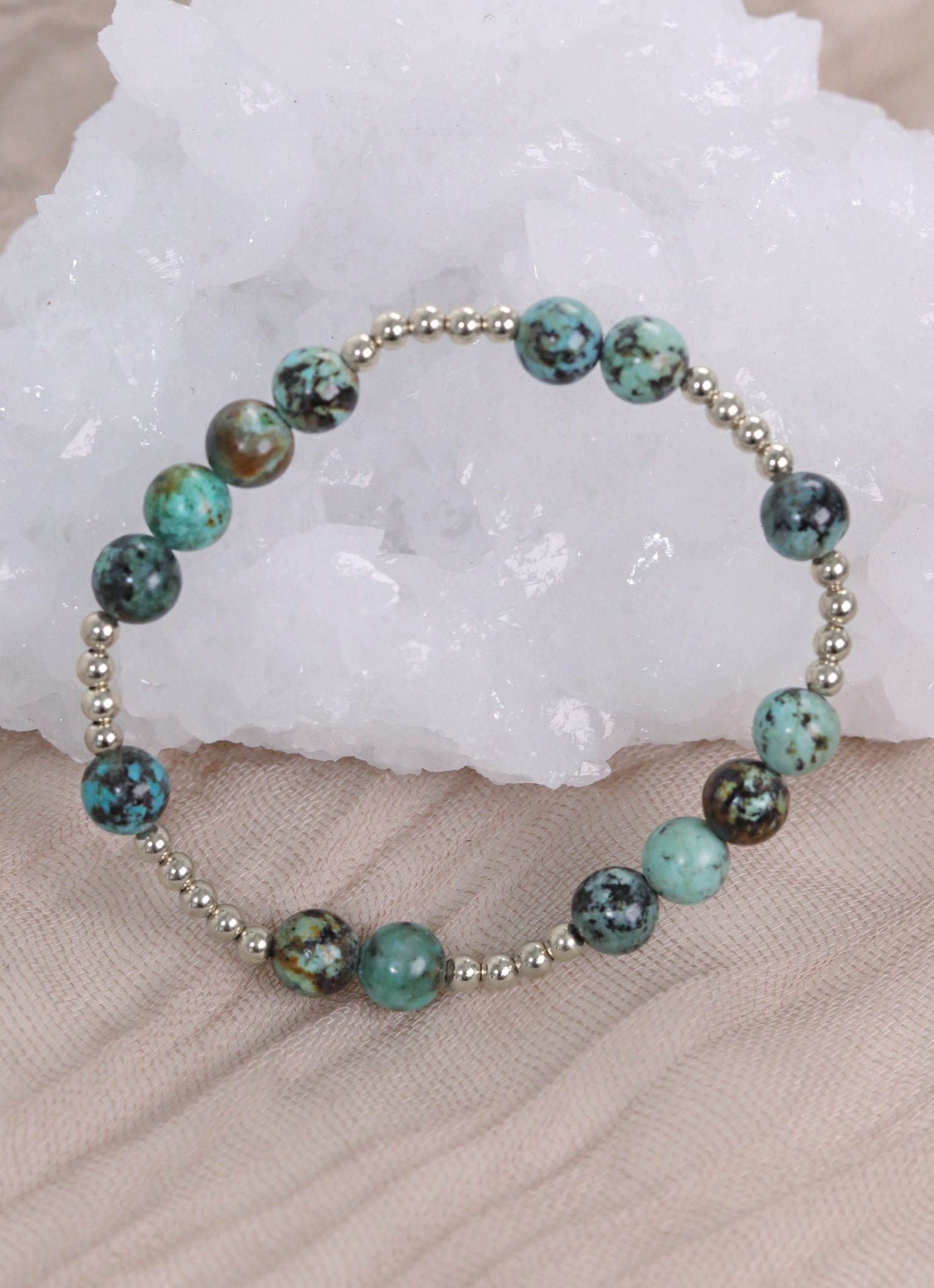 African Turquoise Mini Orbital Bracelet