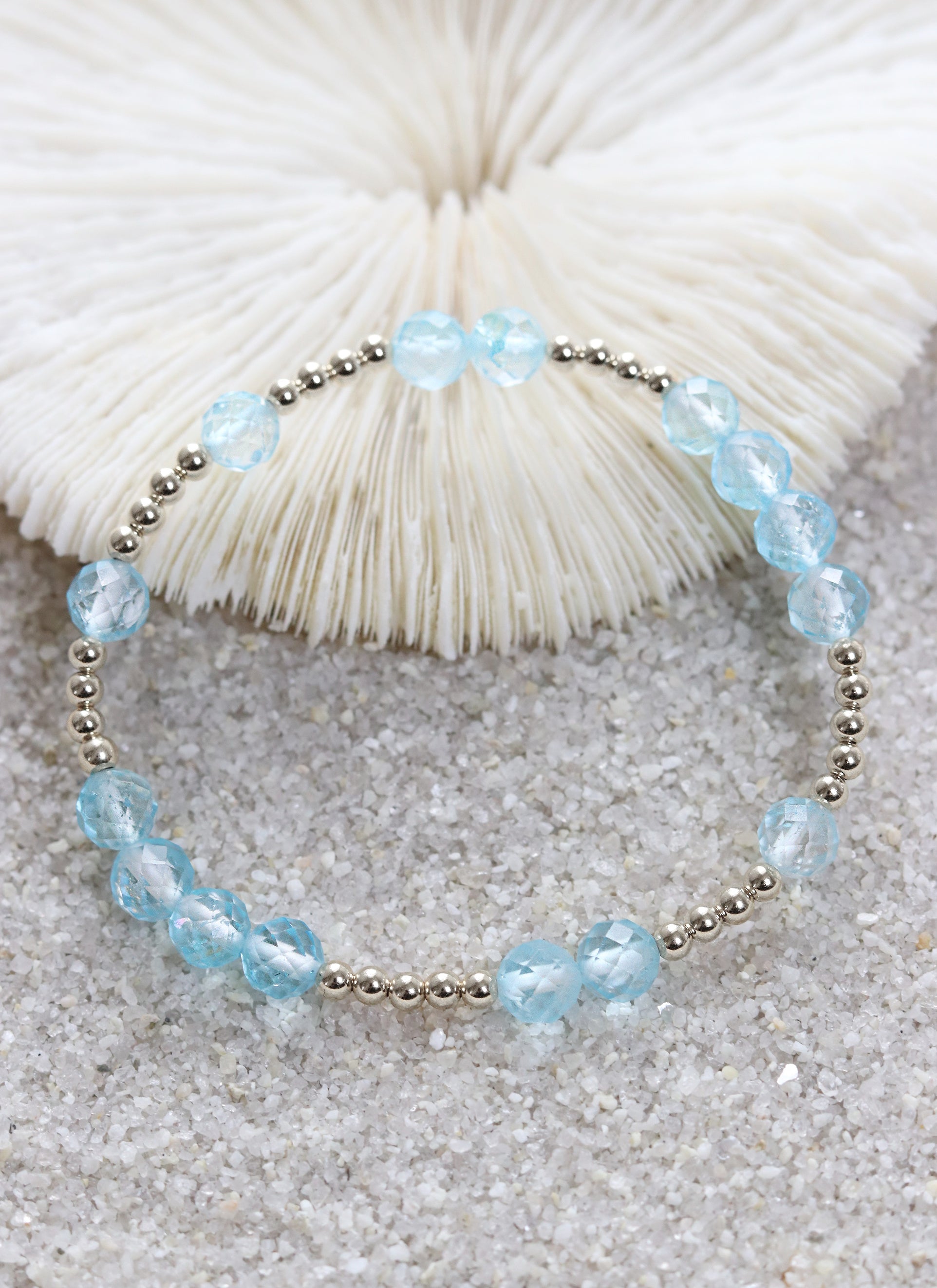 Faceted Blue Topaz Mini Orbital Bracelet (Limited Edition)