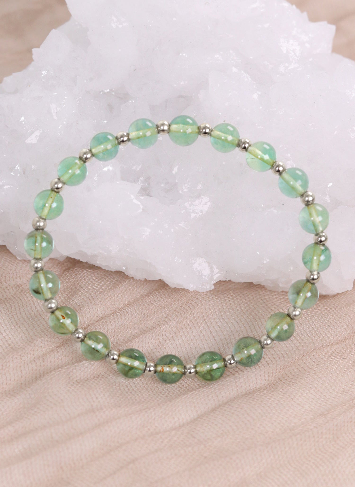 Green Fluorite Mini Satellite Bracelet