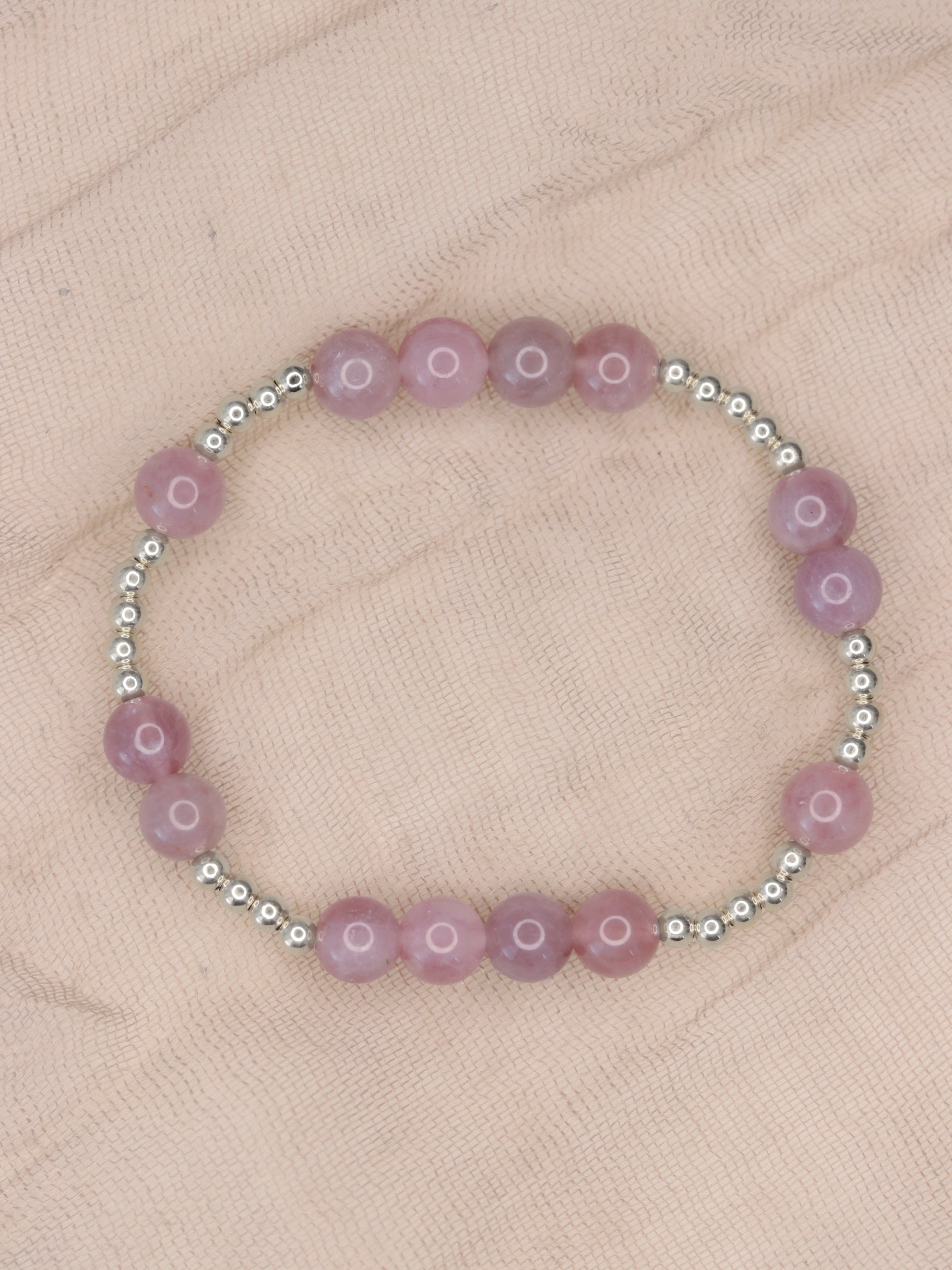 Madagascar Rose Quartz Mini Orbital Bracelet