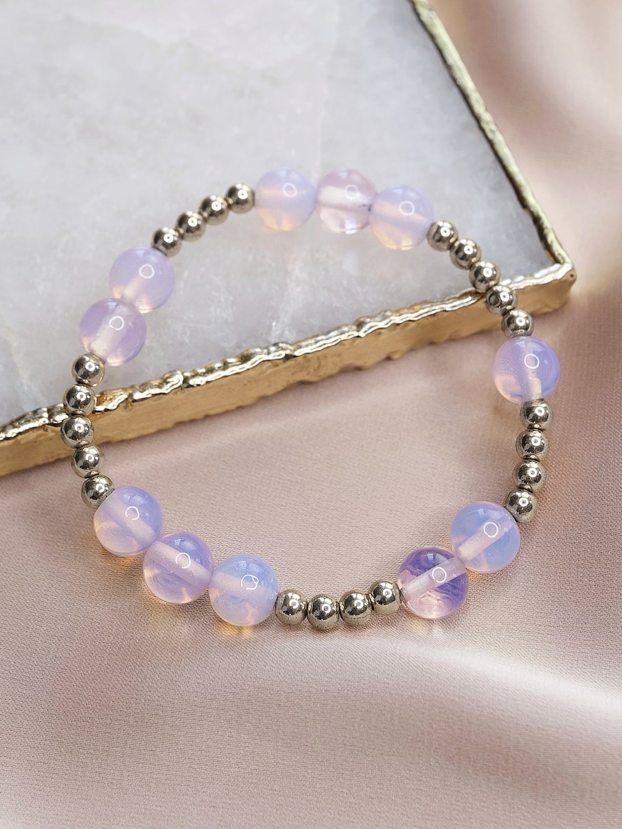 Pink Opalite Orbital Bracelet