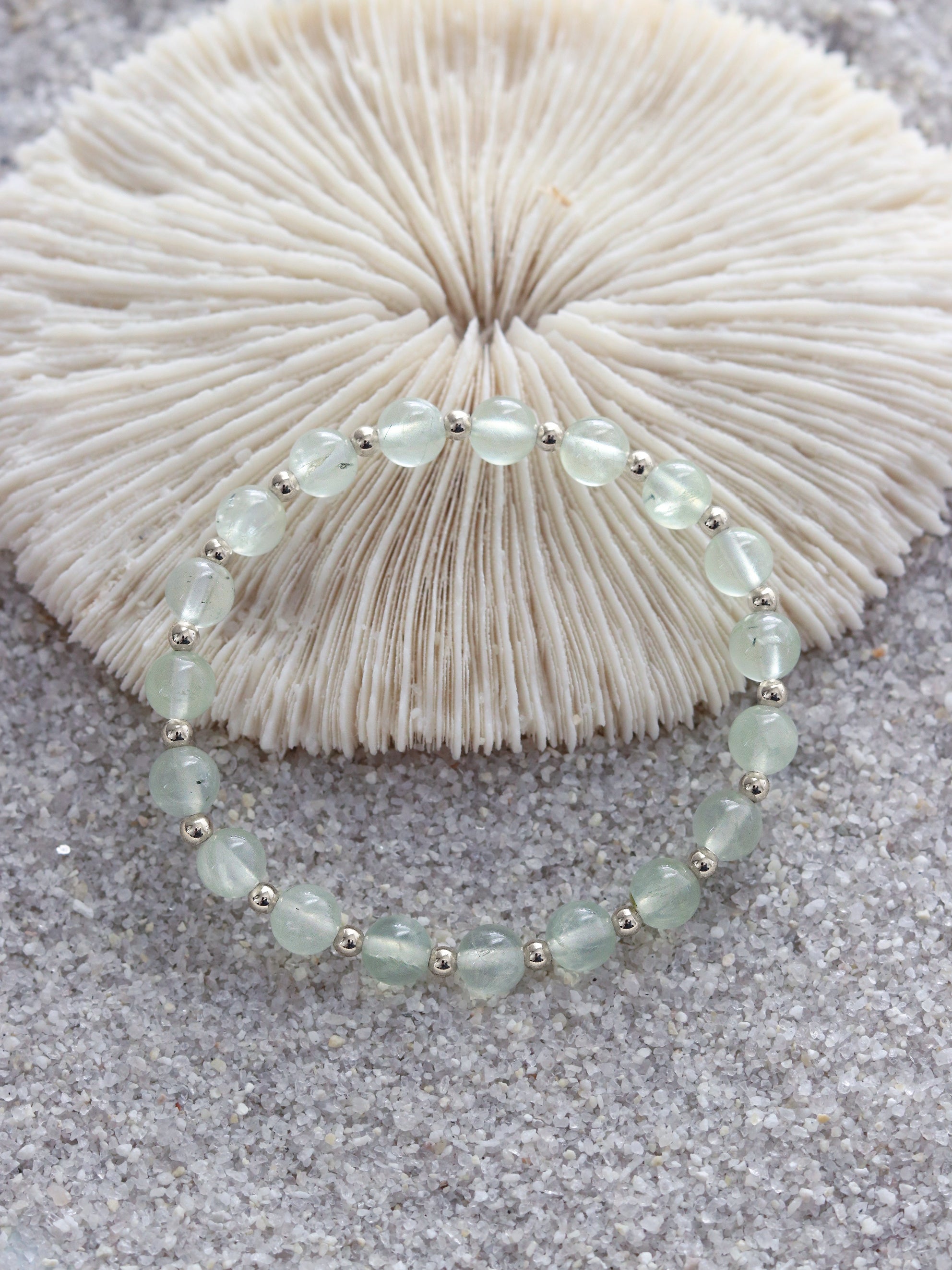 Prehnite Mini Satellite Bracelet