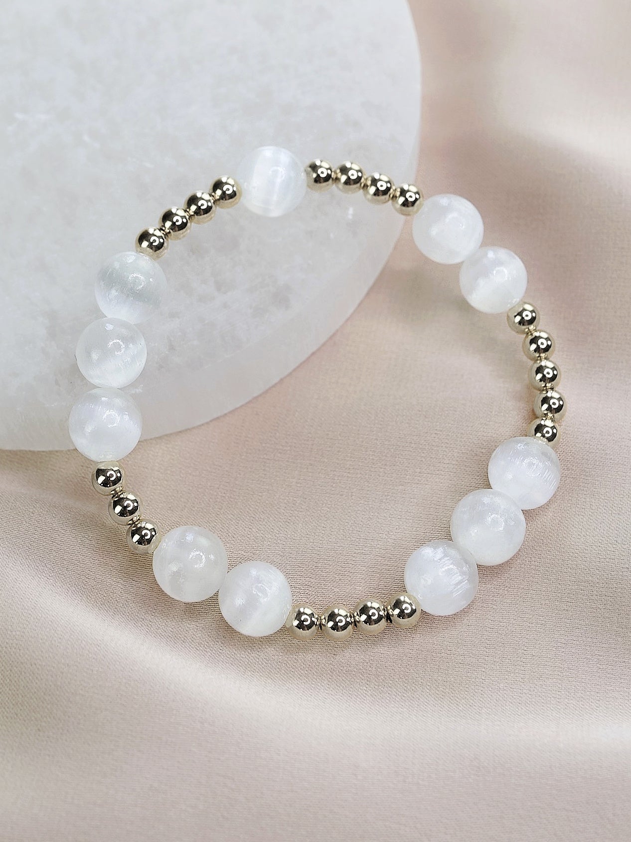 Selenite Orbital Bracelet