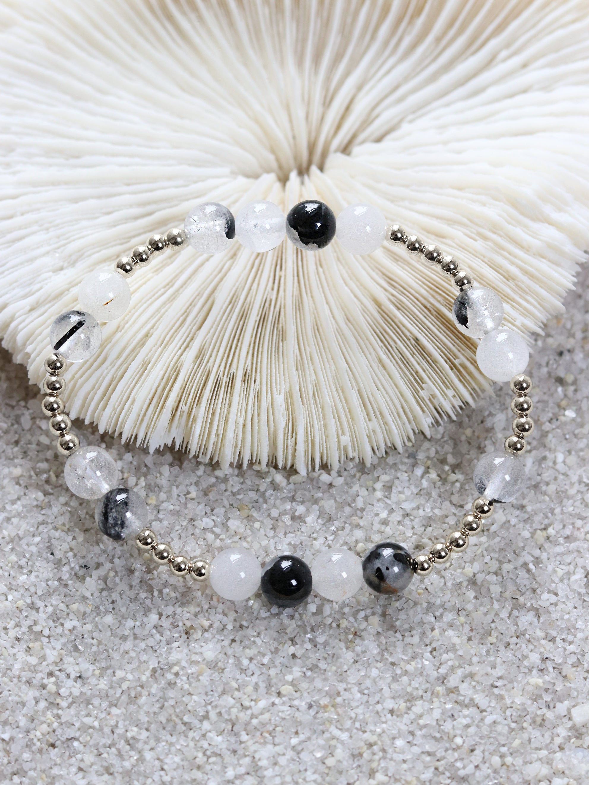 Tourmalinated Quartz Mini Orbital Bracelet