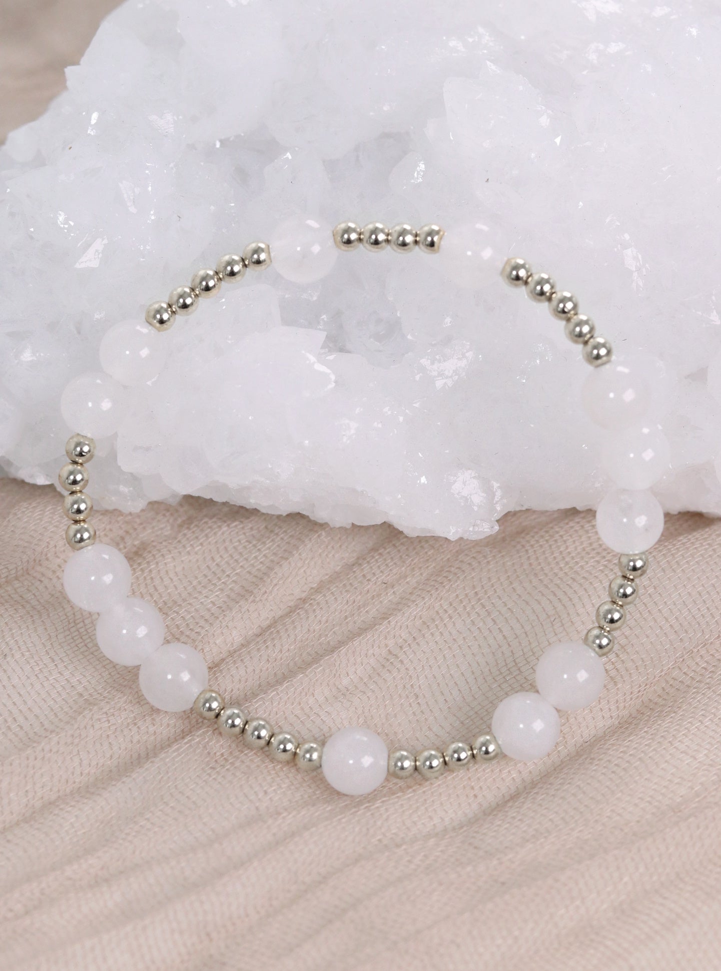 White Jade Mini Orbital Bracelet