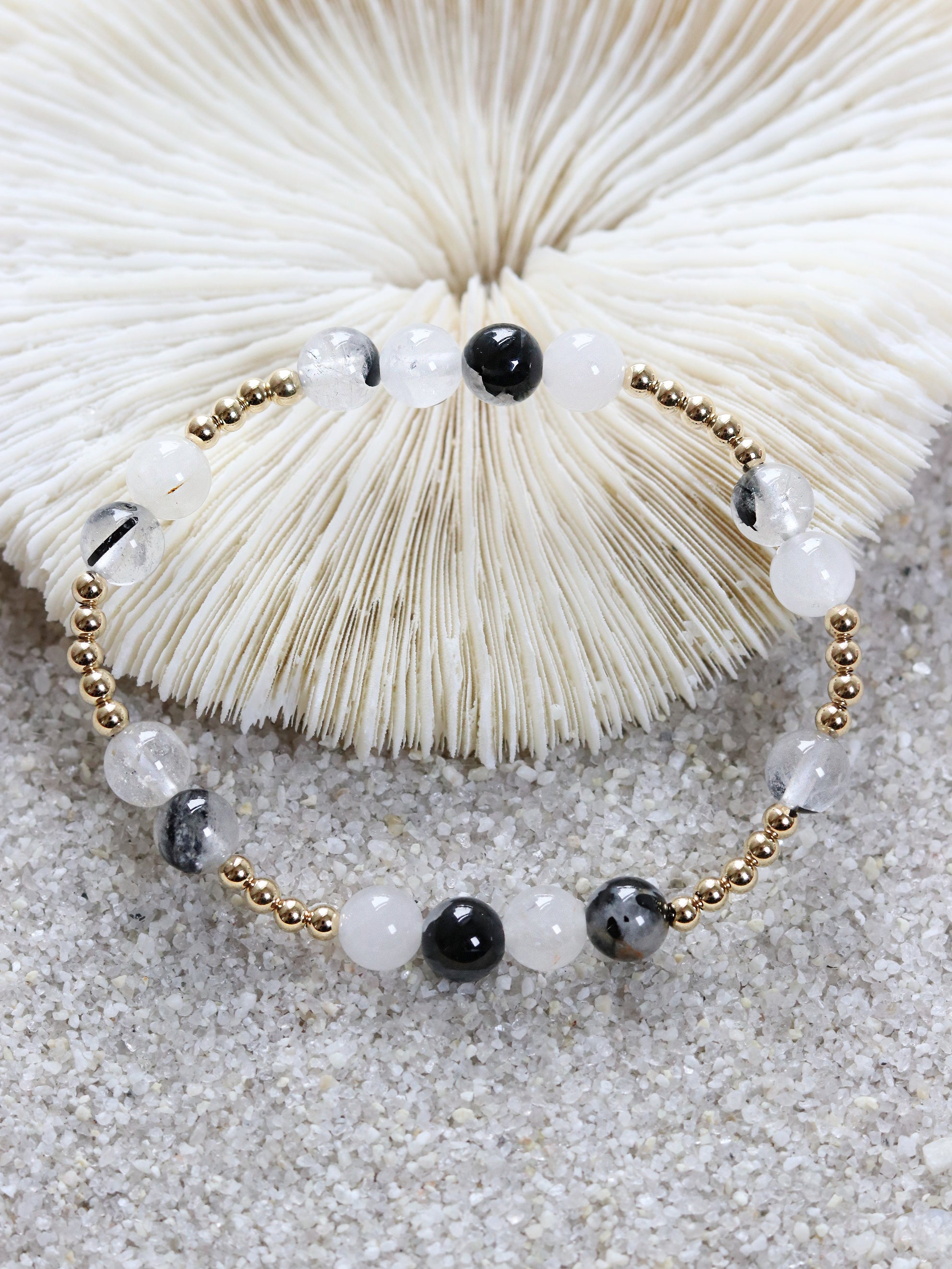 Tourmalinated Quartz Mini Orbital Bracelet