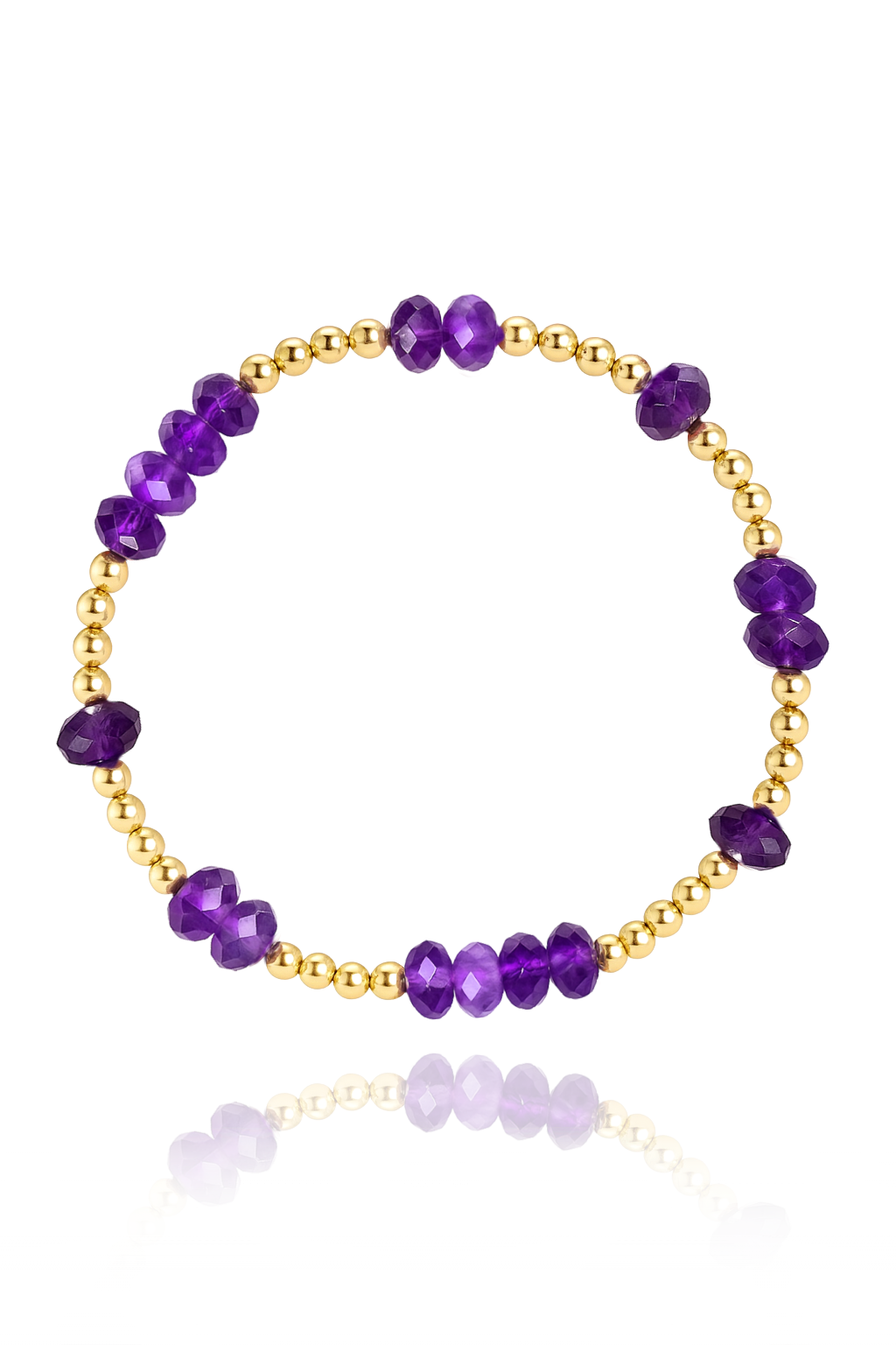 Amethyst Faceted Mini Orbital Bracelet