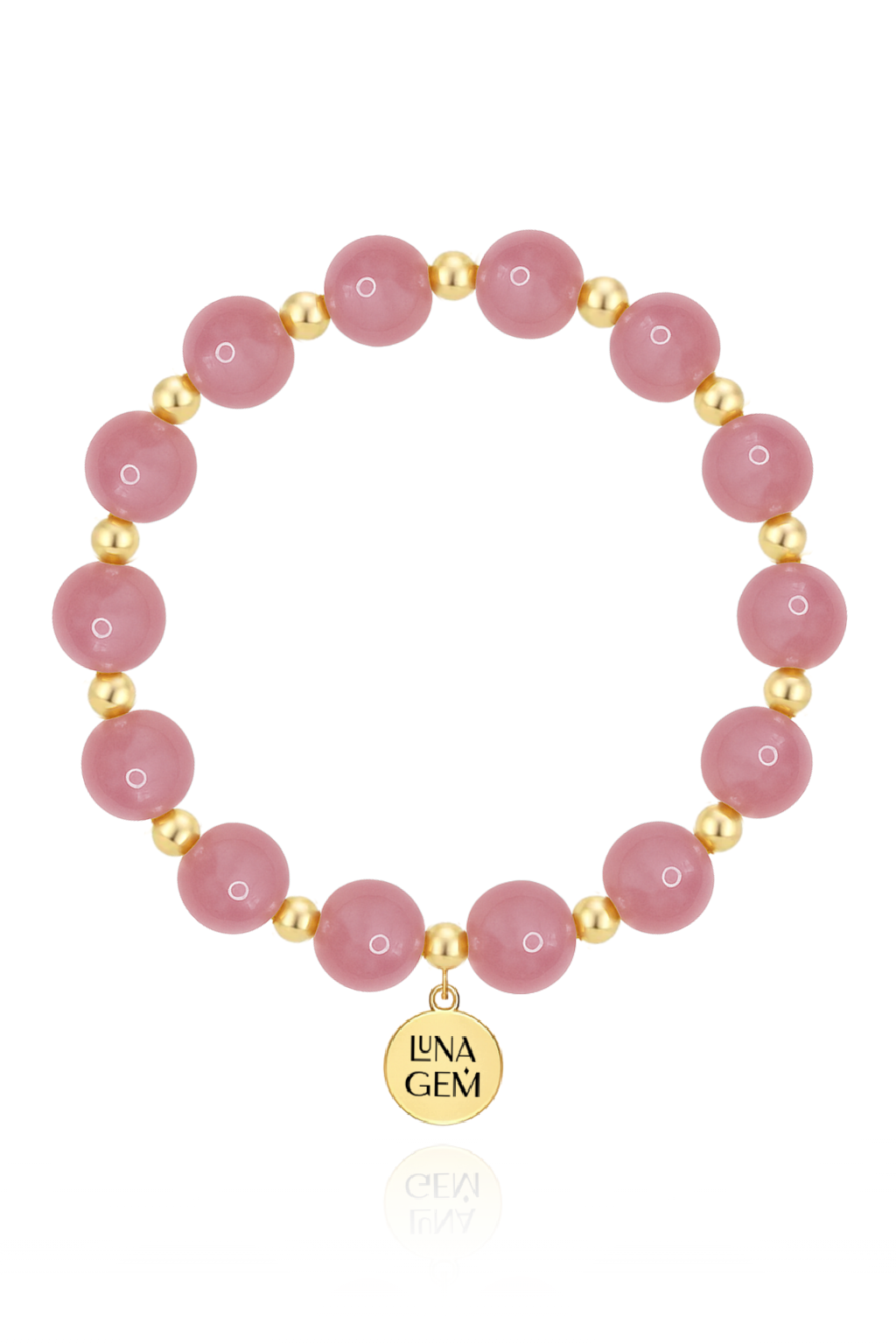 Madagascar Rose Quartz Charmed Satellite Bracelet