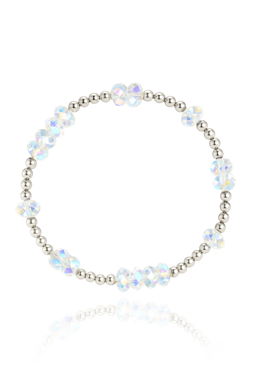 Mermaid Glass Faceted Mini Orbital Bracelet