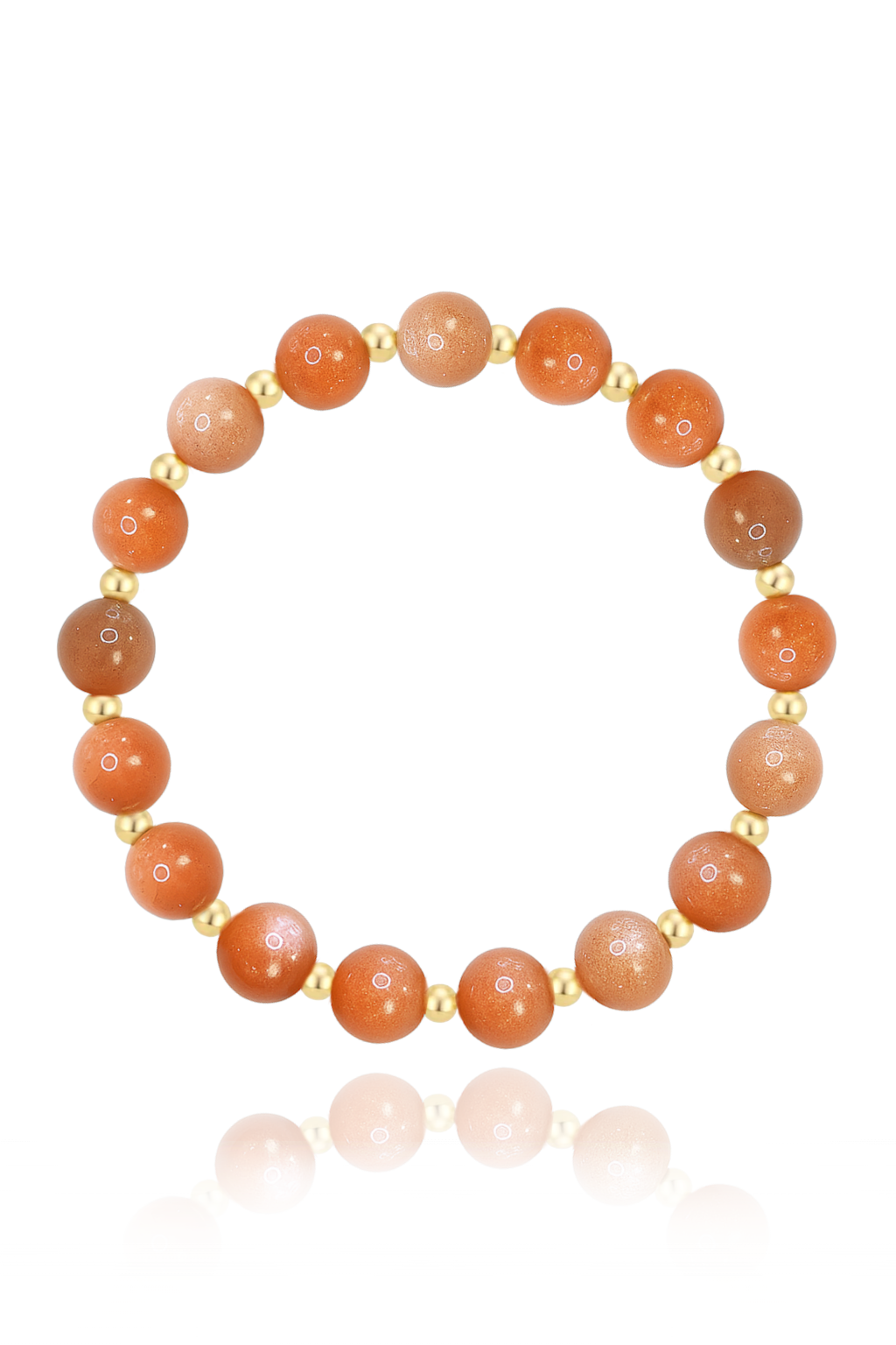 Peach Moonstone Mini Satellite Bracelet