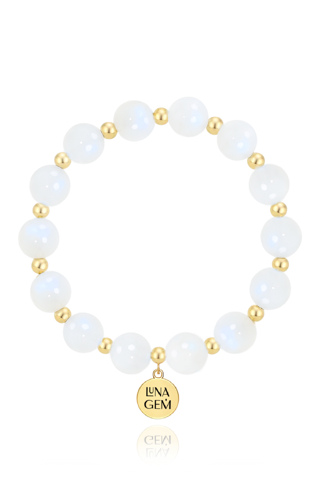 Rainbow Moonstone Charmed Satellite Bracelet