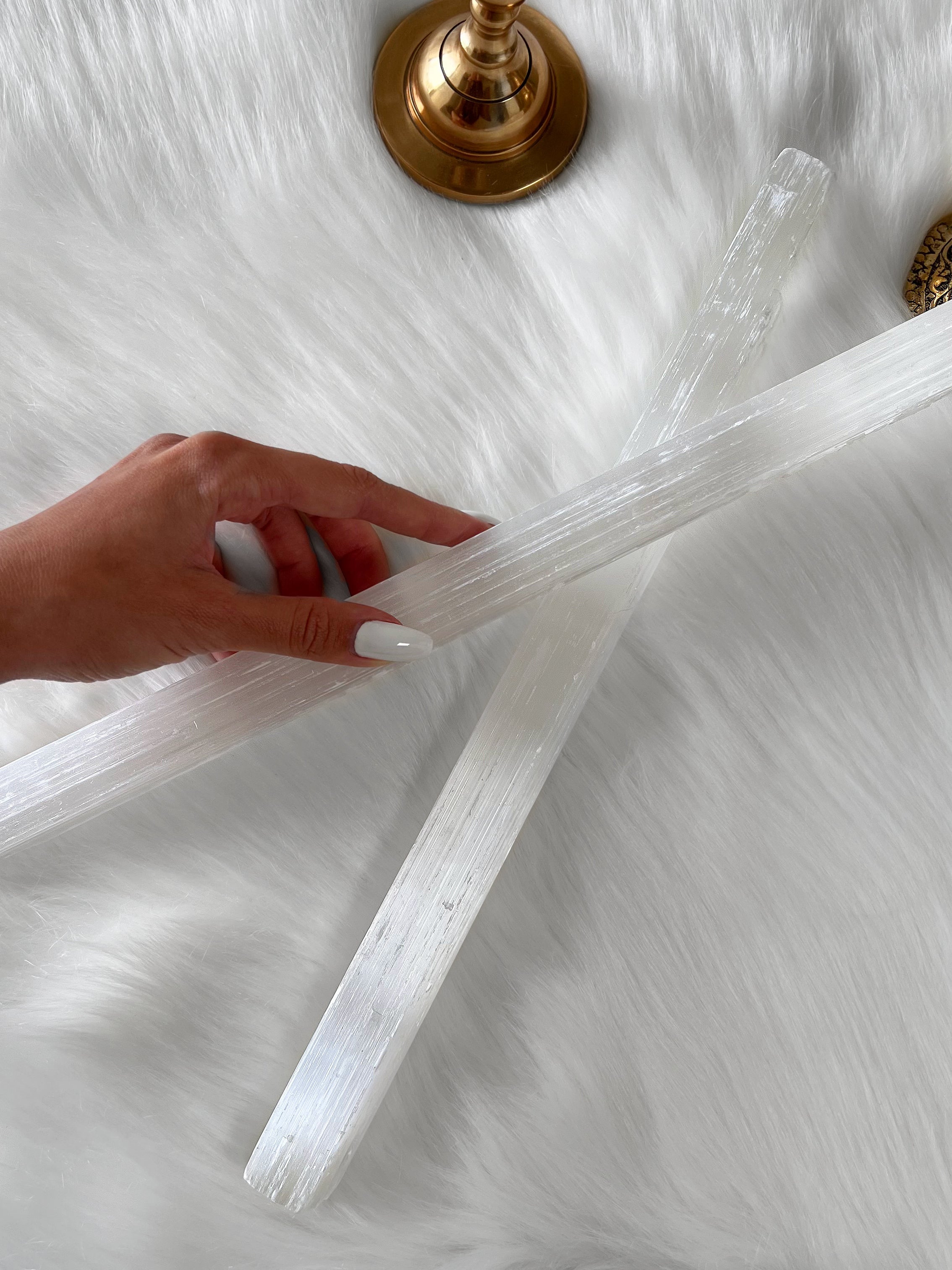 Large Selenite Reiki Wands (Pack of 2)