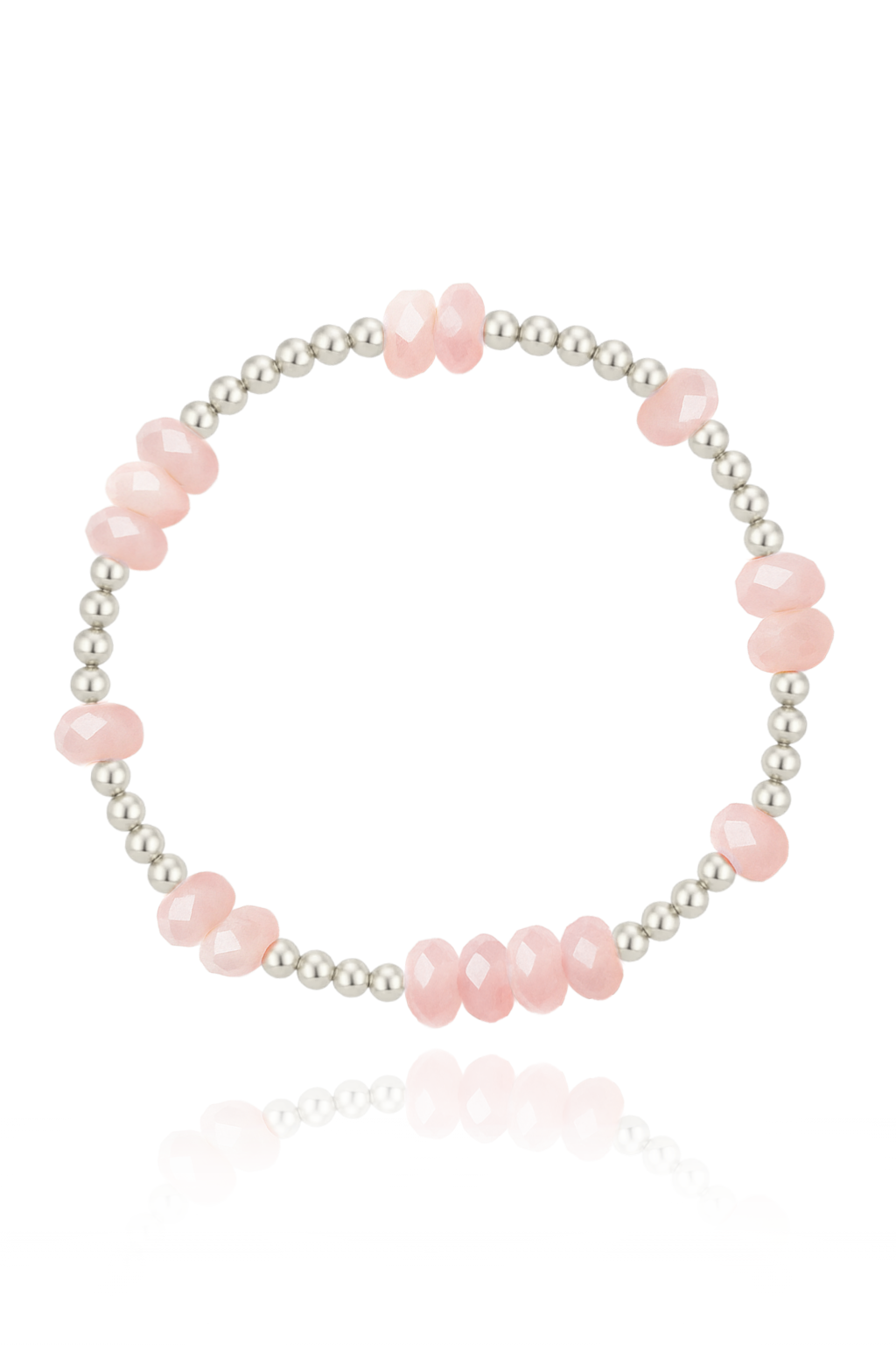 Rose Quartz Faceted Mini Orbital Bracelet