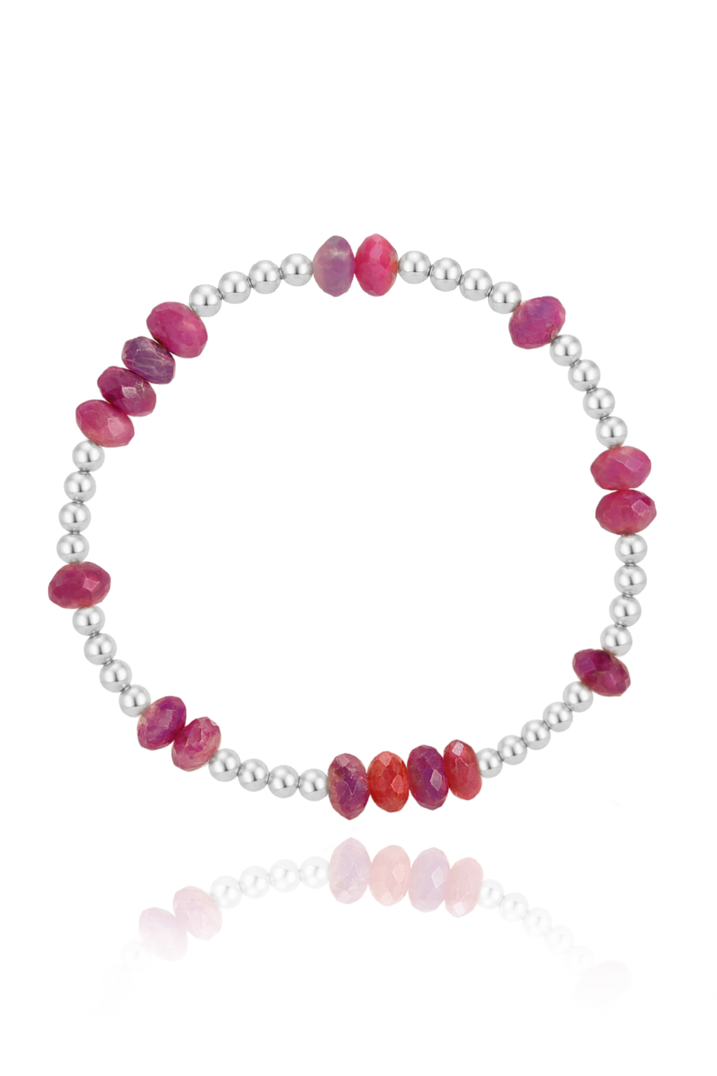 Ruby Faceted Mini Orbital Bracelet