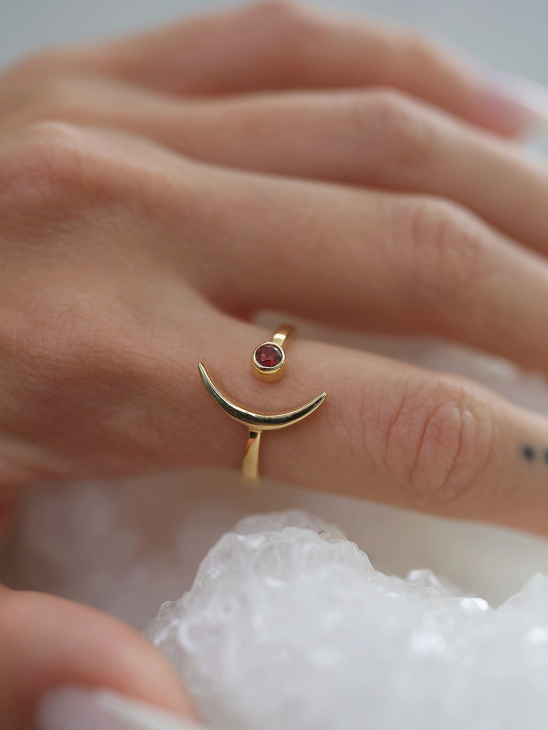 Garnet Eclipse Ring