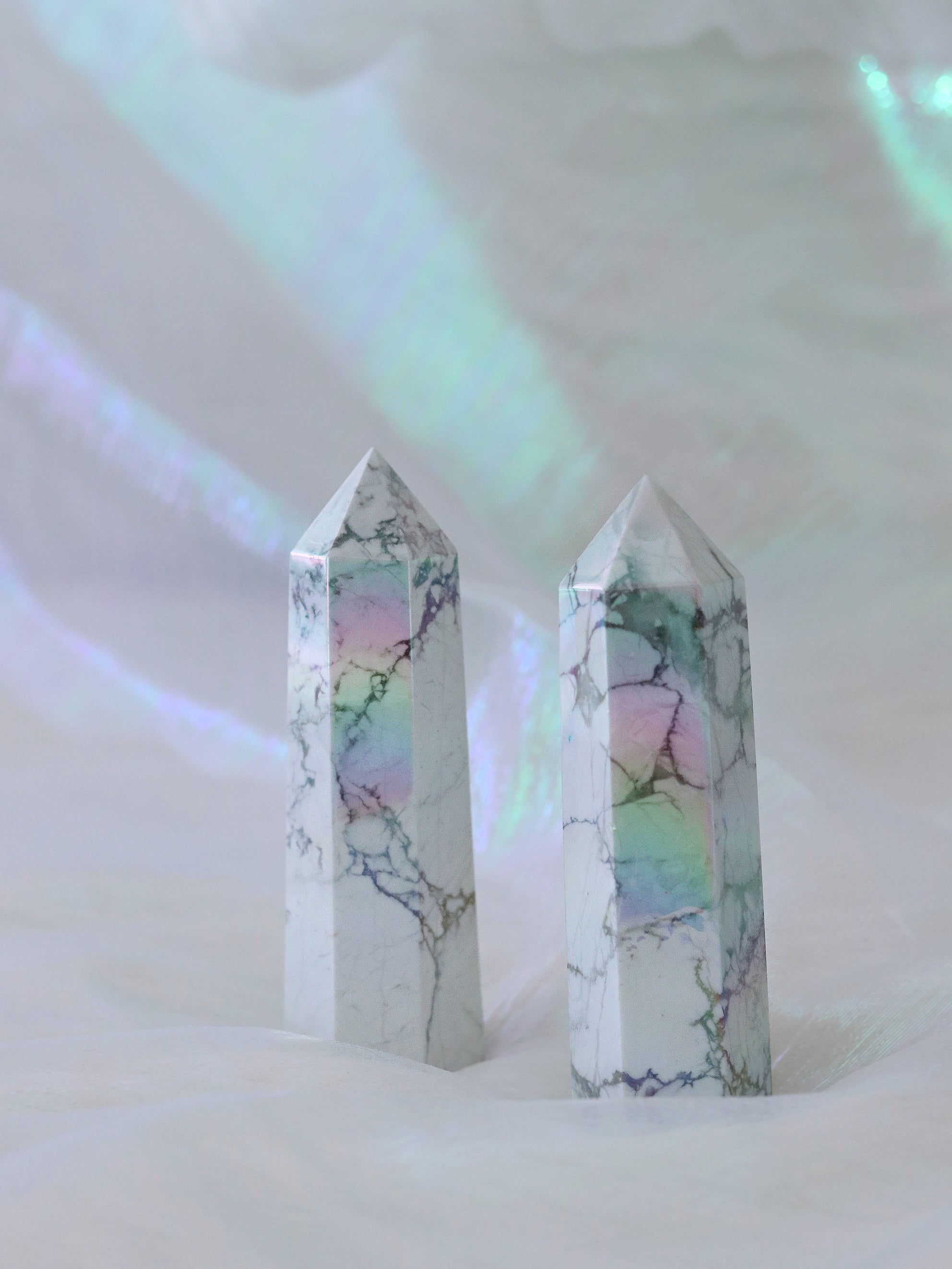 Angel Aura Howlite Tower