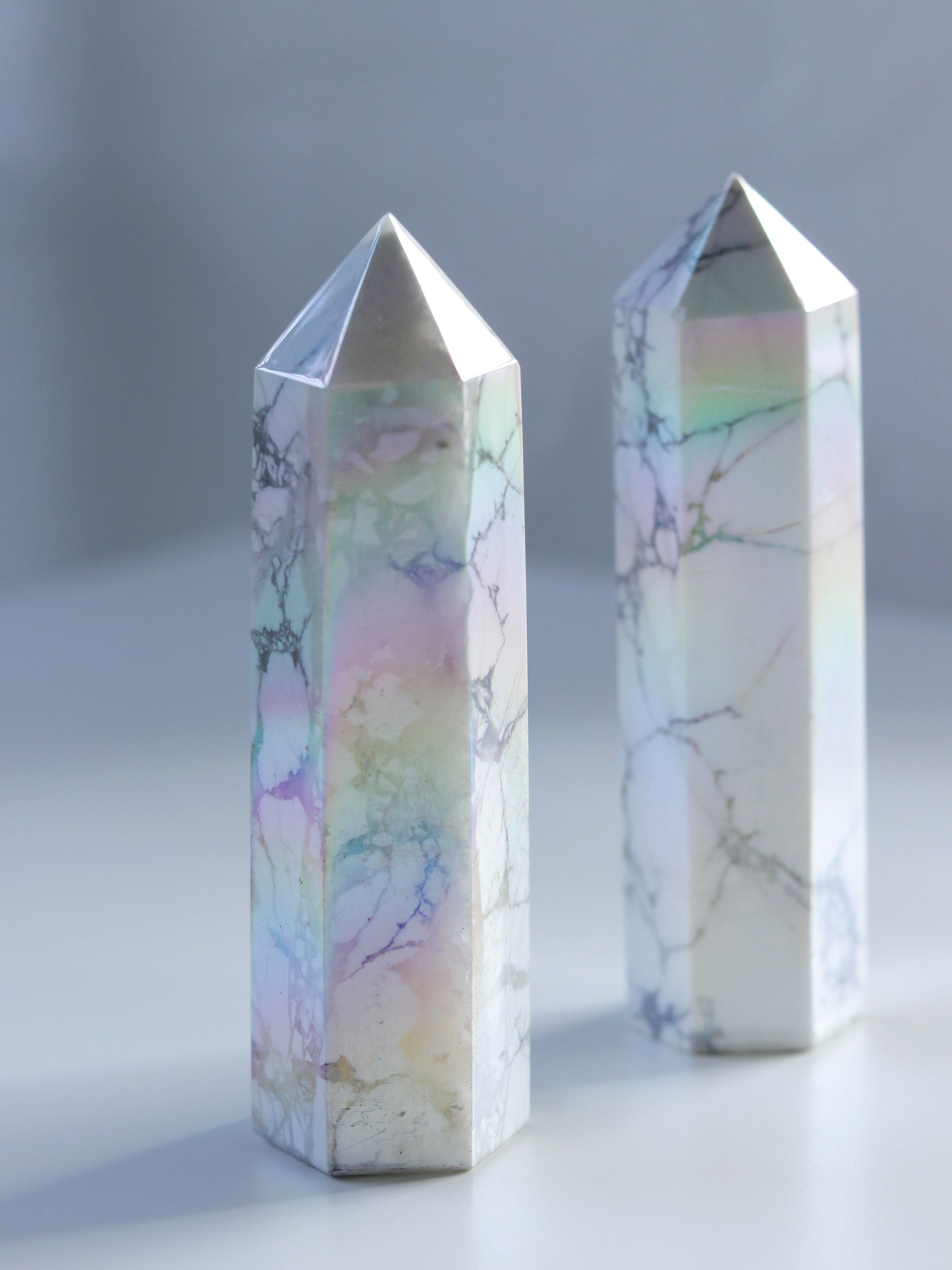 Angel Aura Howlite Tower